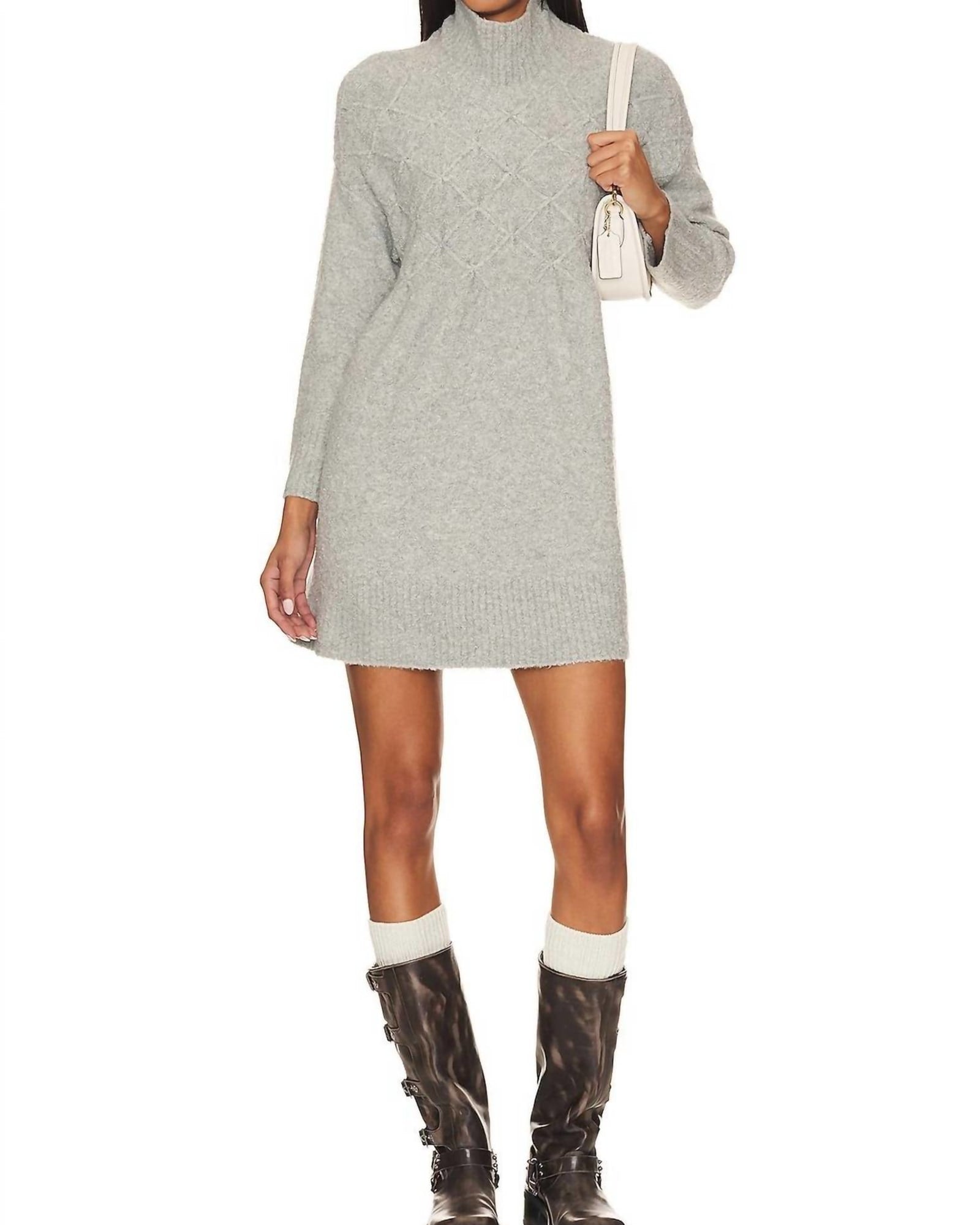 Jaci Sweater Dress In Heather Grey | Heather Grey