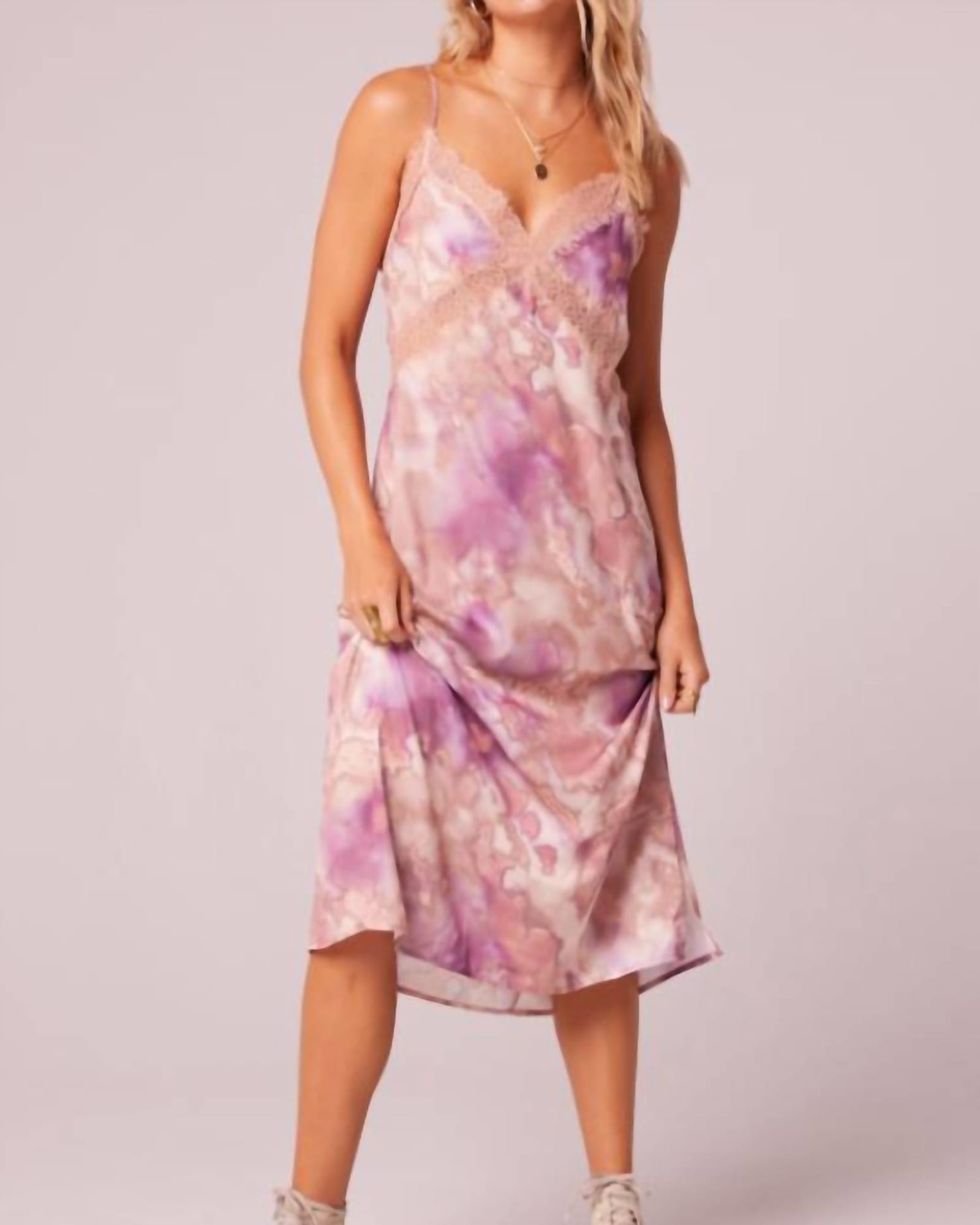 Amaranth Tie Dye Dress In Sand Lavender | Sand Lavender