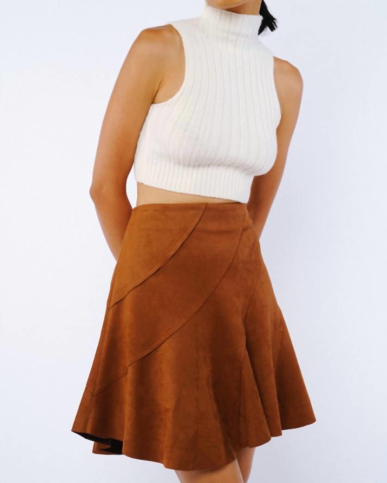 Aje Paneled Mini Skirt In Brown | Brown