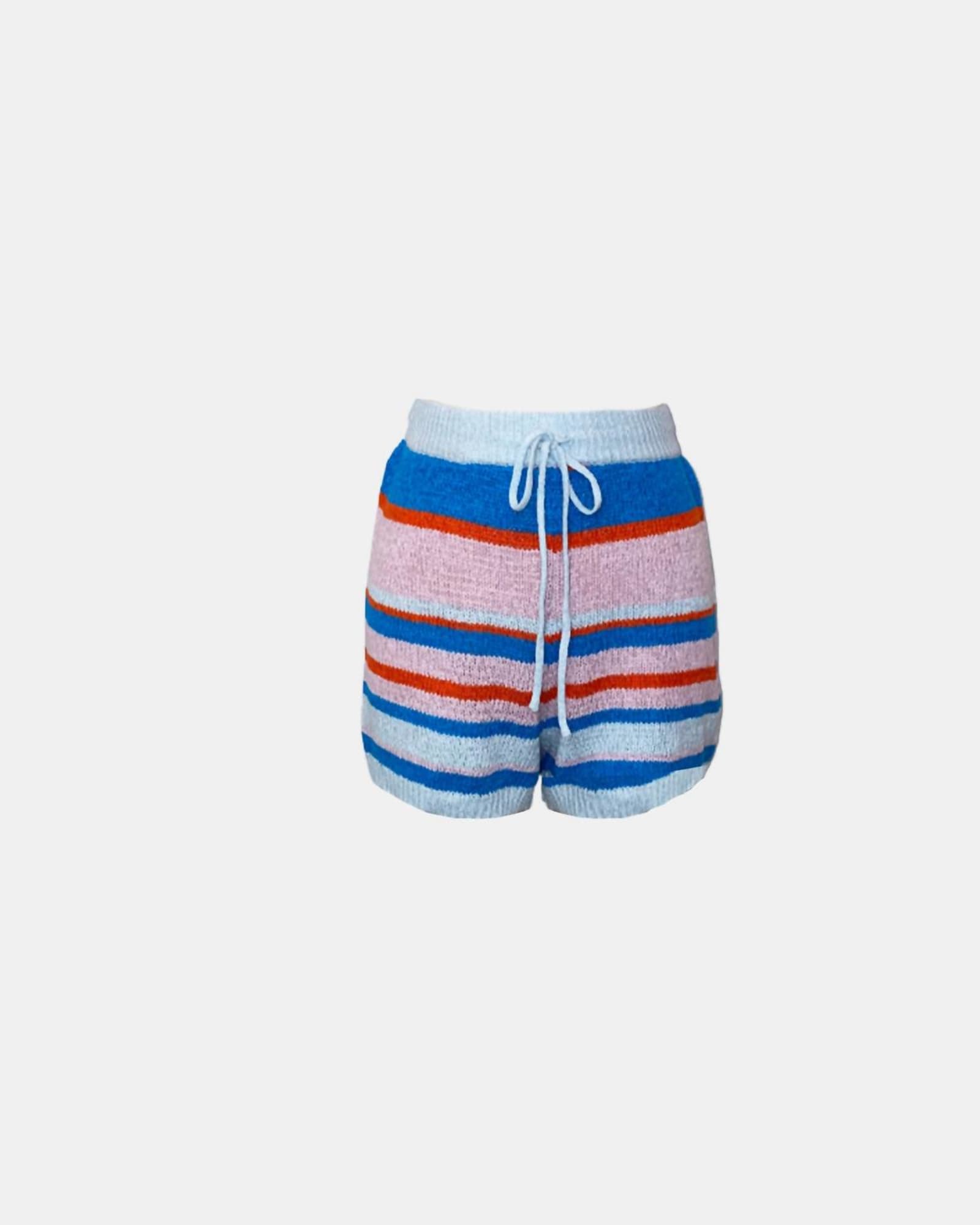 Ivy Knit Shorts In Blue Stripes | Blue Stripes