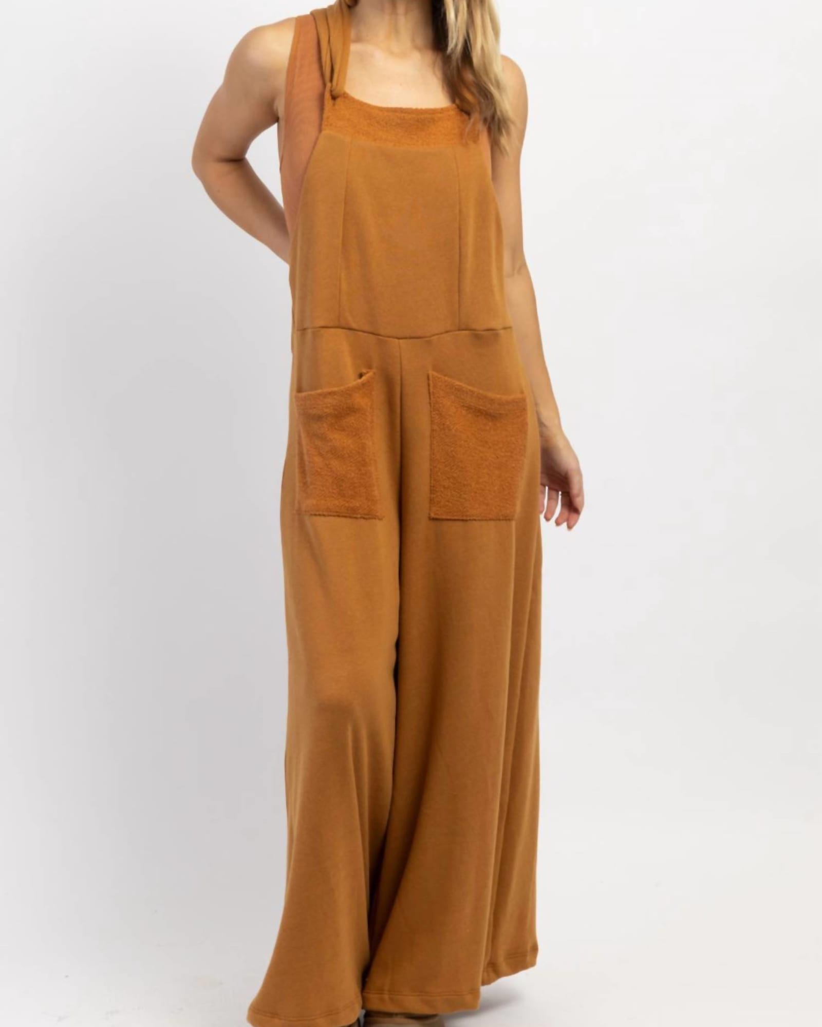 Moxie Relaxed Cotton Jumpsuit In Rust | Rust