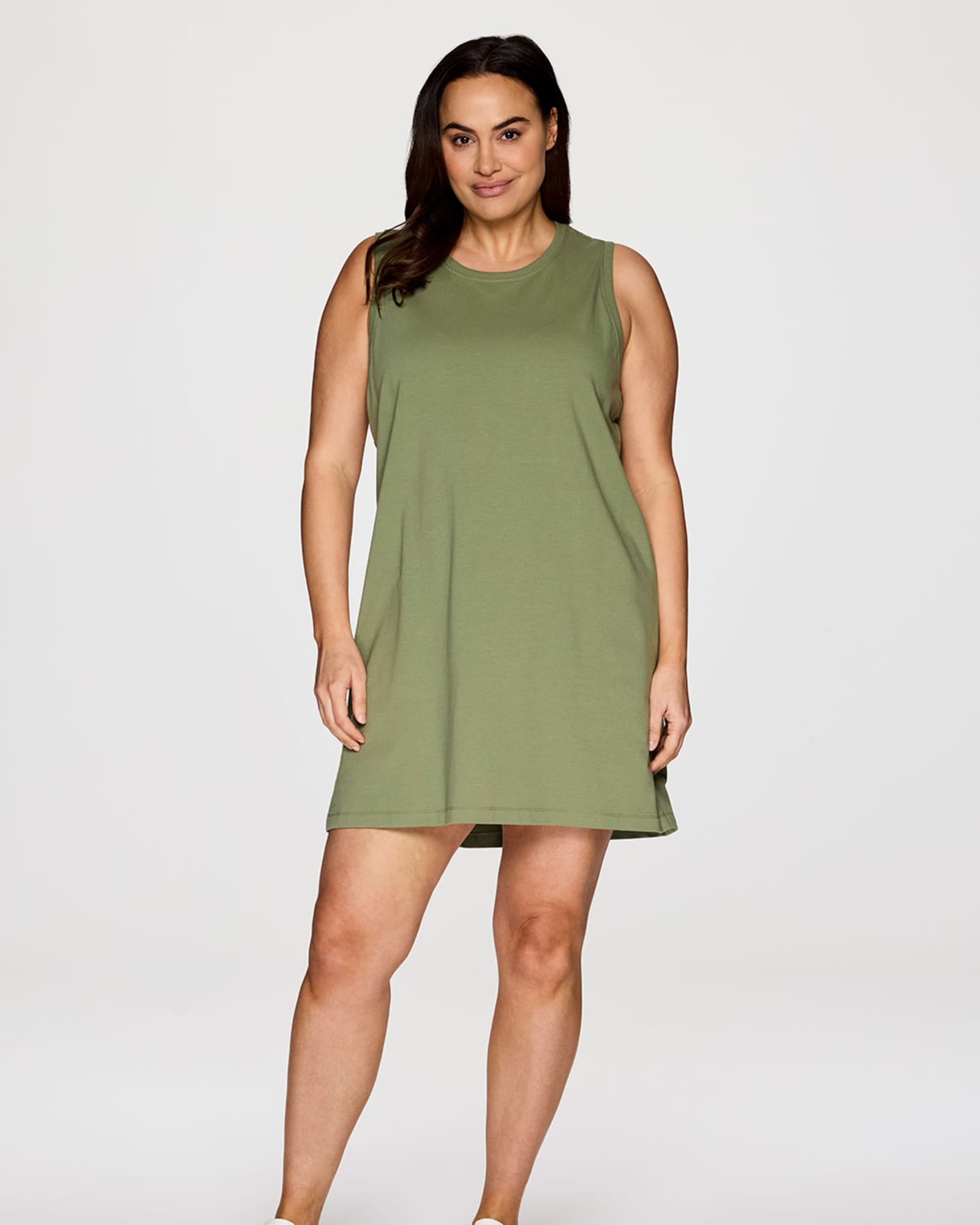 Plus Seaside French Terry Dress | Olive