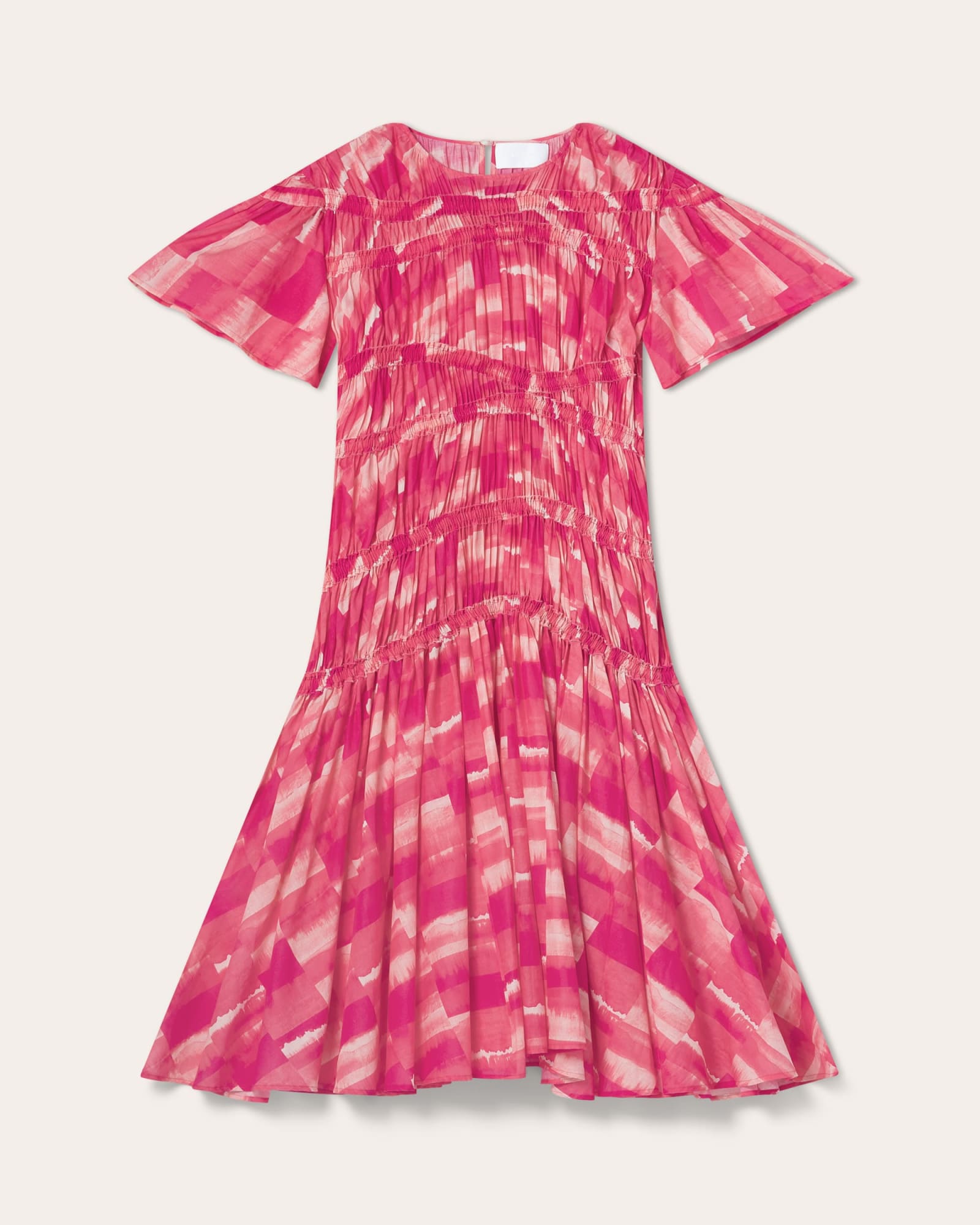 Seraphine Dress | Pink Patchwork Print