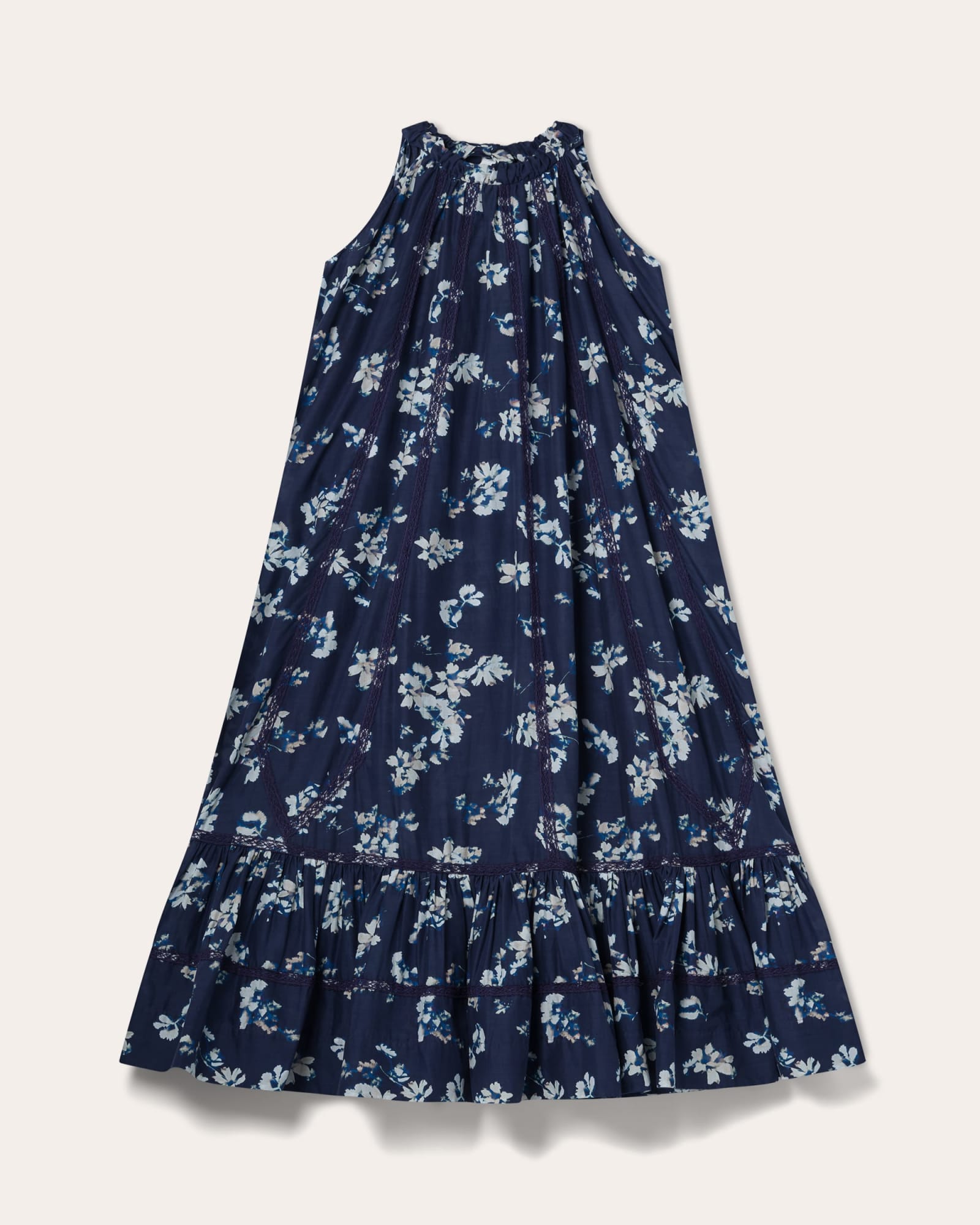 Celestia Dress | Indigo Floral Print