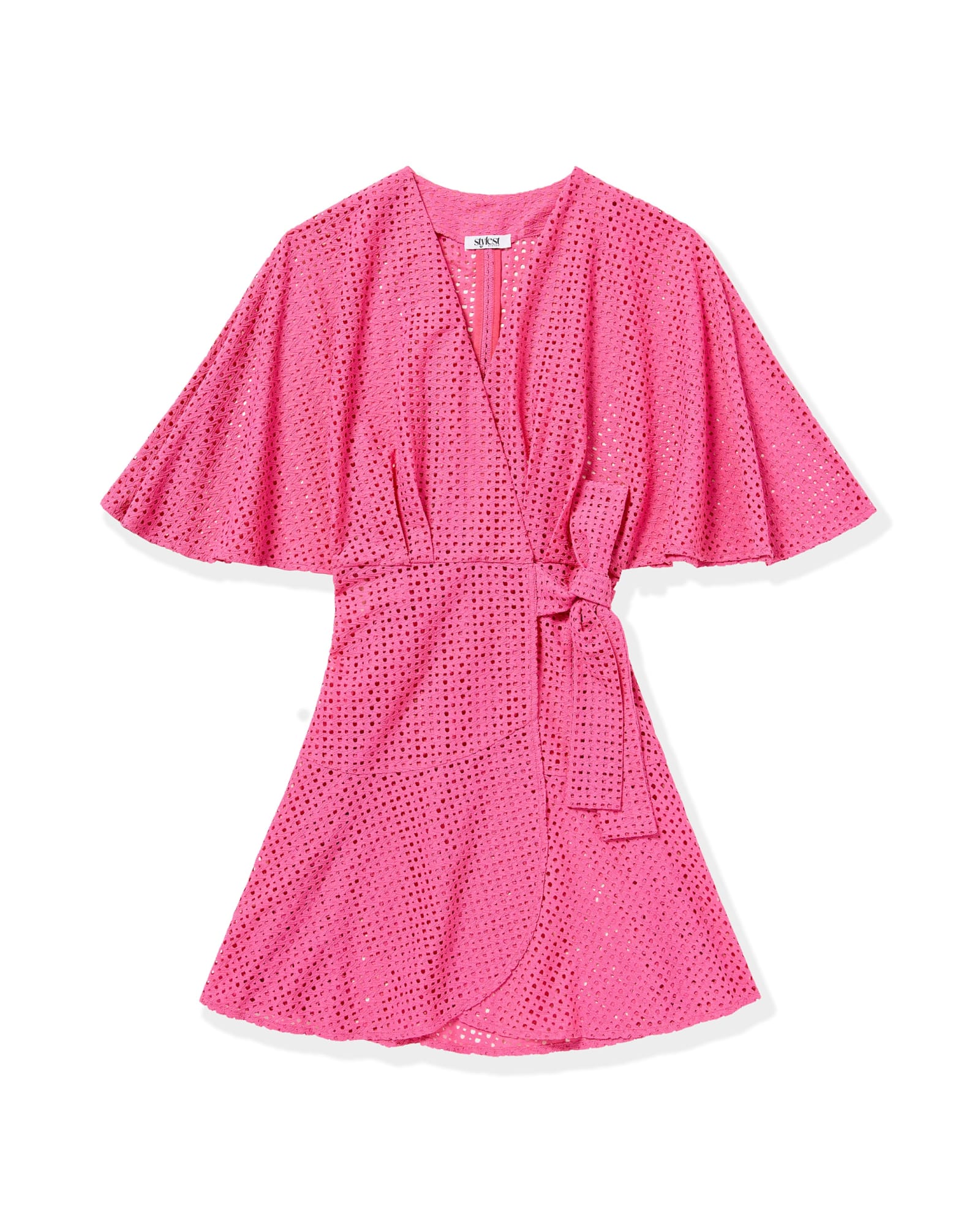 AQUALACE™ EASY WRAP DRESS | Ultra Pink Dot Lace