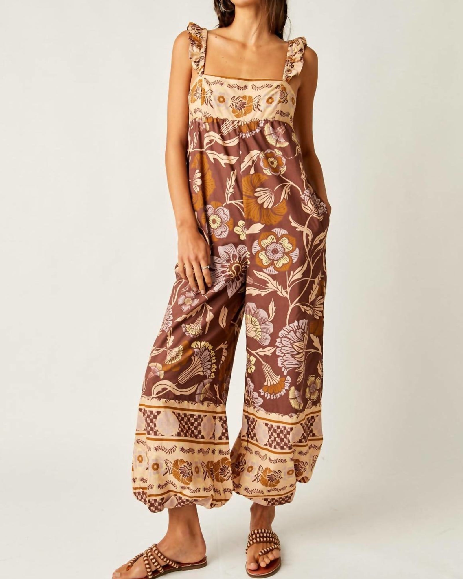 Bali Albright Jumpsuit In Coffee Combo | Coffee Combo