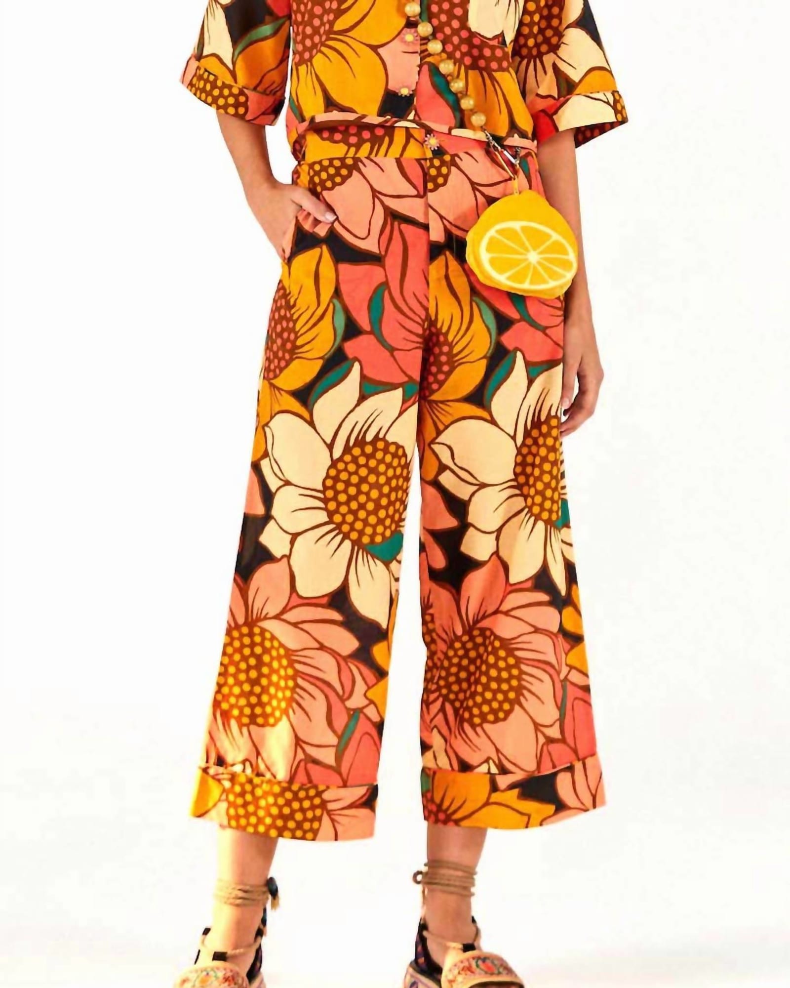 Colorful Sunflower Pants In Multi | Multi