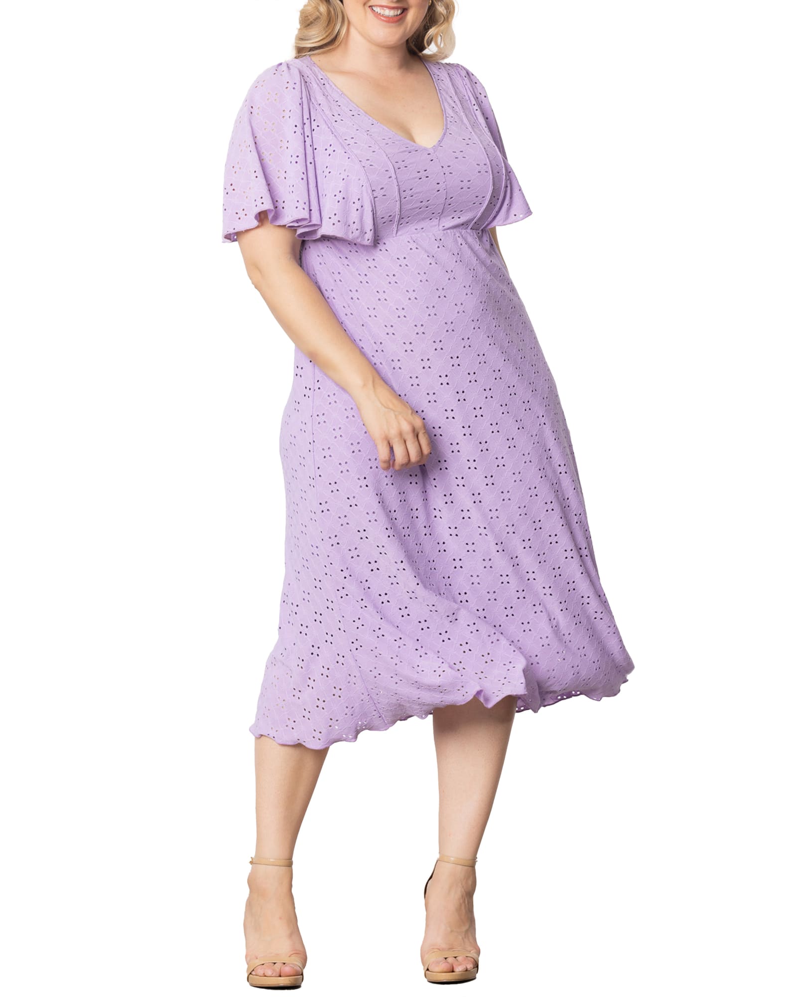 Lucy Eyelet Maxi Dress | LILAC