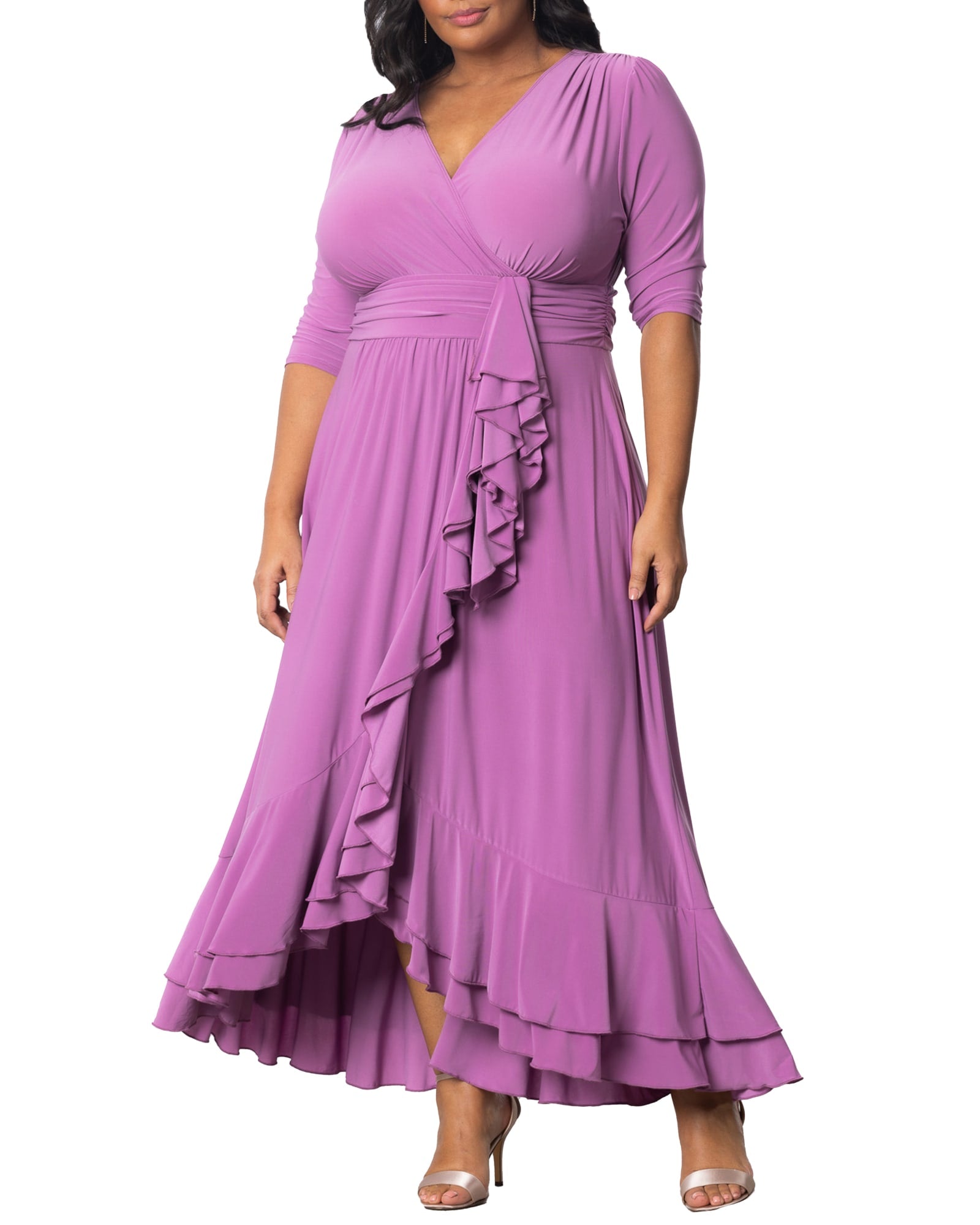 Veronica Ruffled Evening Gown | LILAC