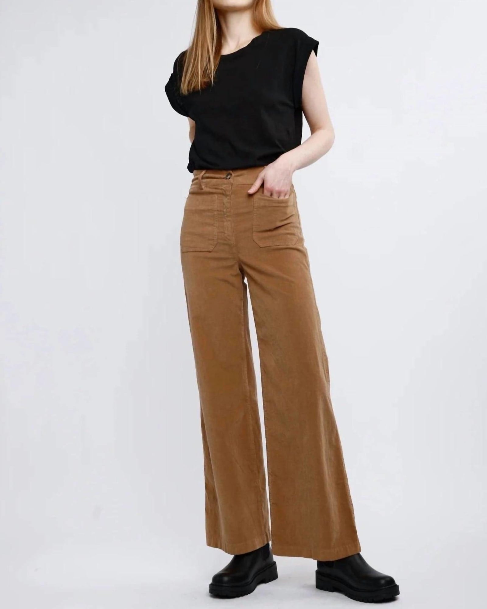 Everly Front Pocket Pant In Camel | Camel