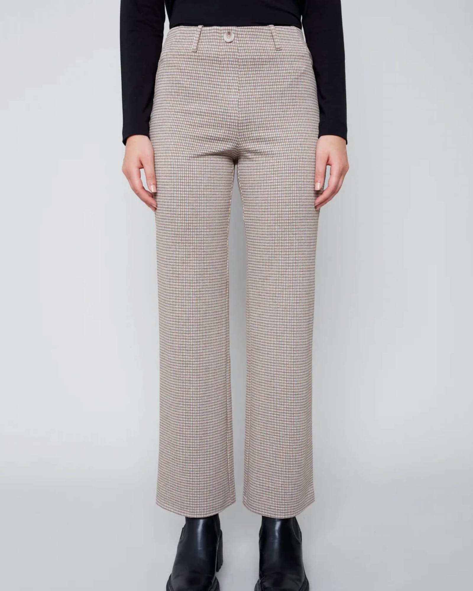Flare Leg Knit Pant In Almond | Almond