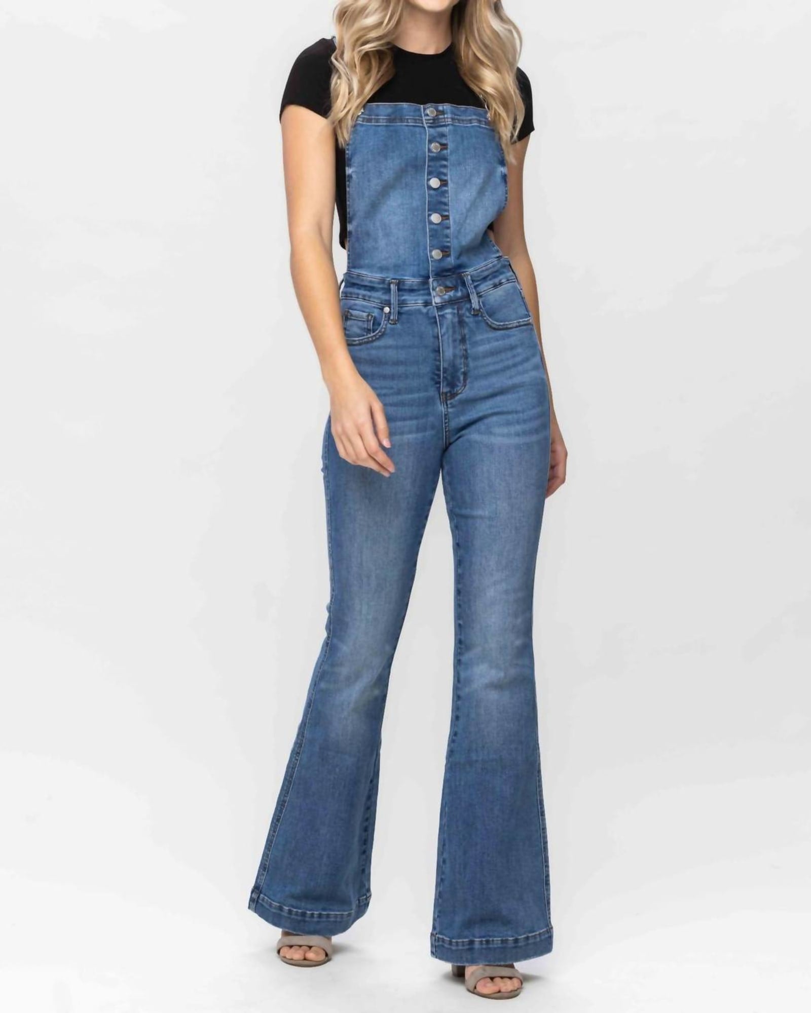 Flared Overalls In Blue | Blue