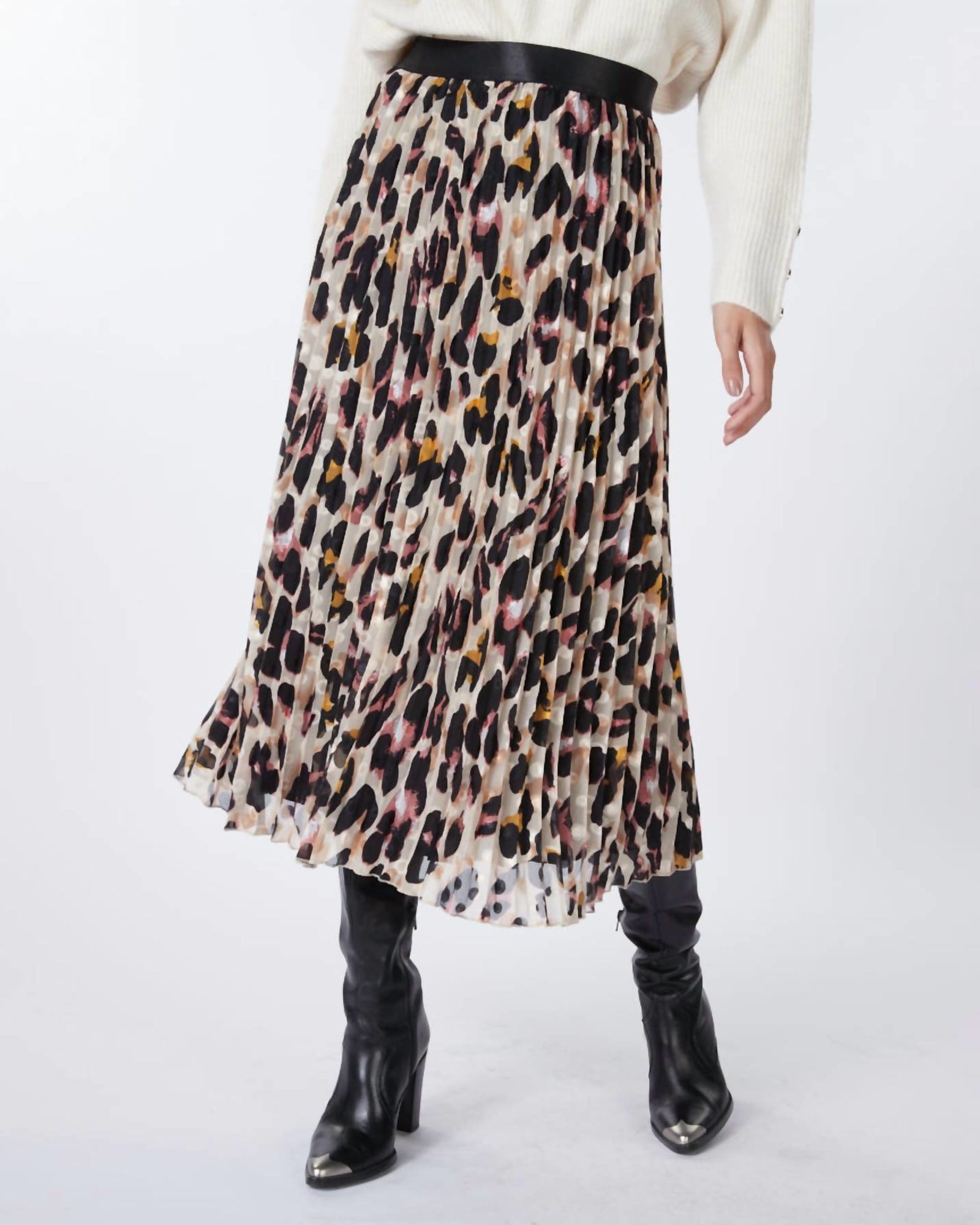 Plisse Run Wild Skirt In Leopard Print | Leopard Print