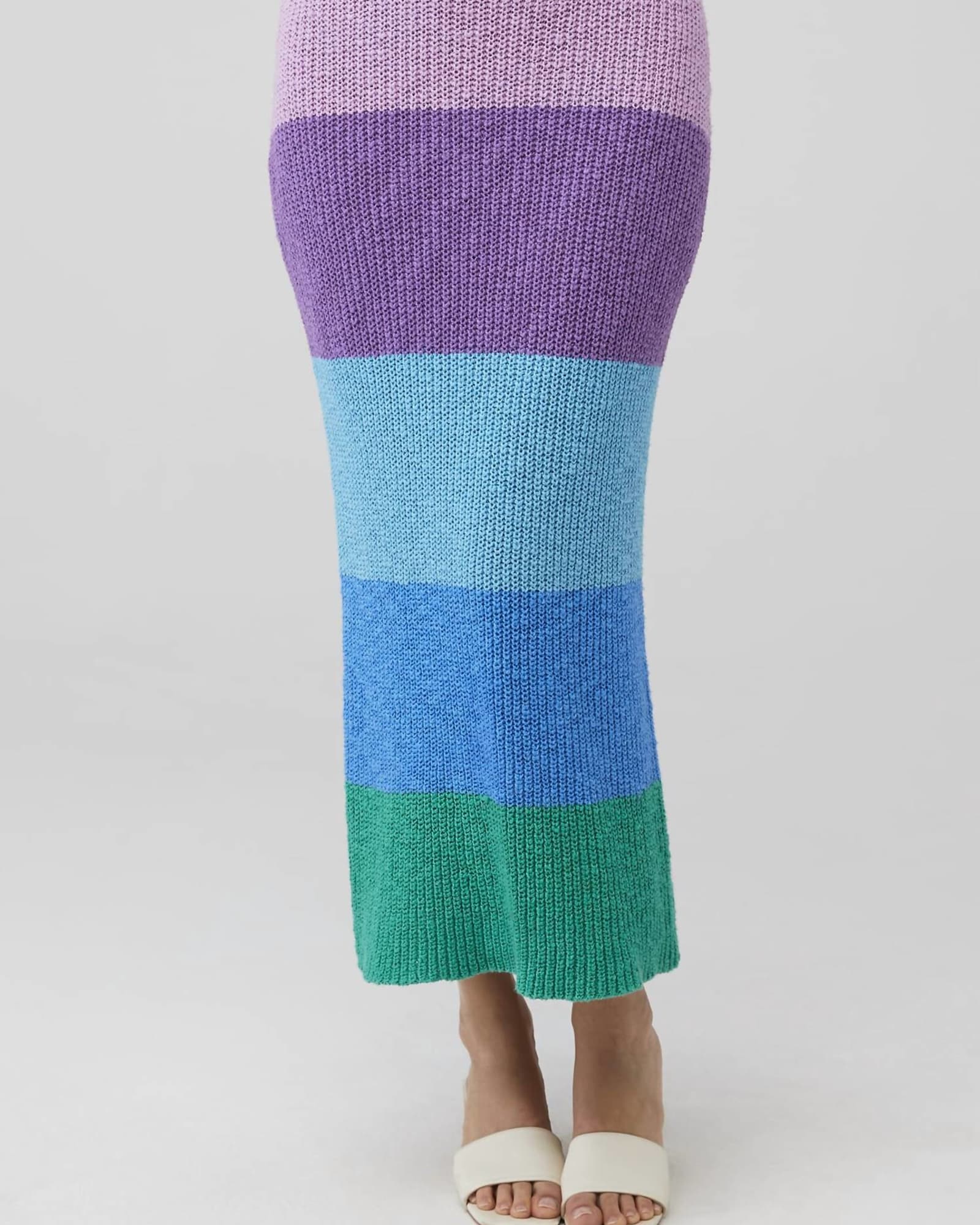 Pippa Sweater Skirt In Sunset Stripe | Sunset Stripe