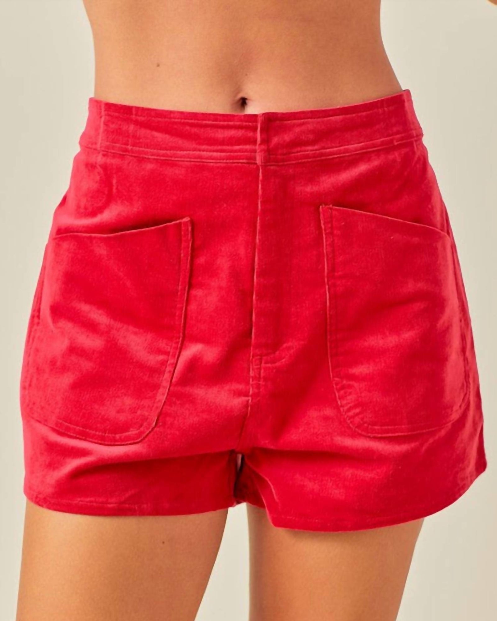 My Takeaway Corduroy Shorts In Red | Red