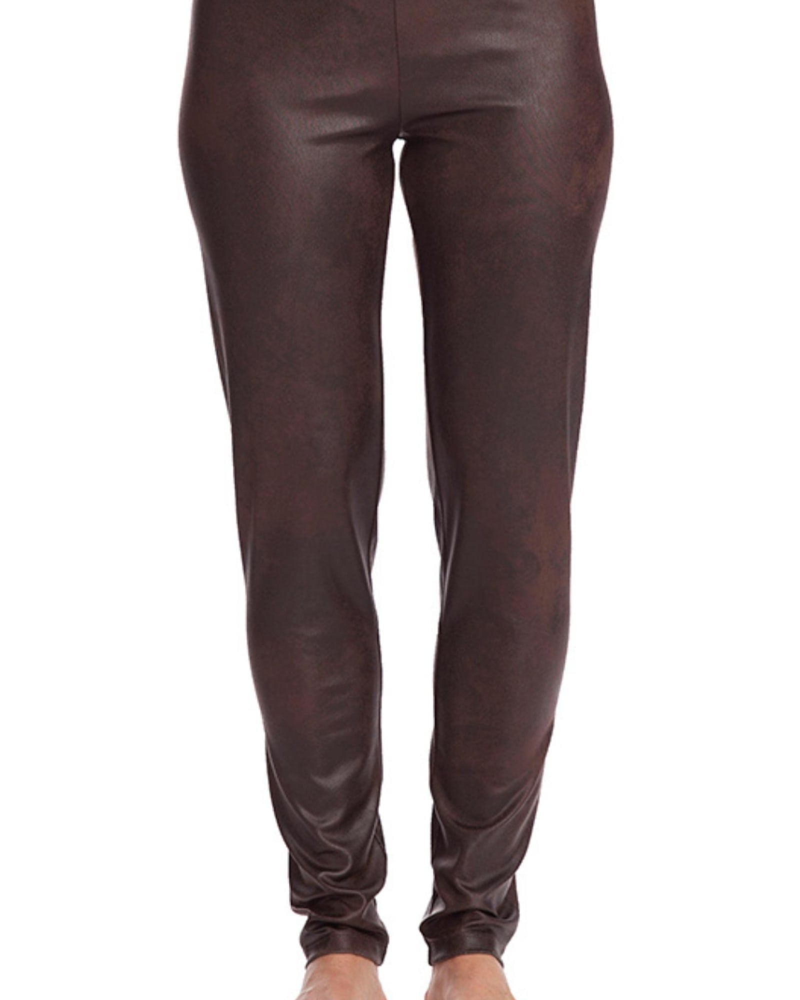 Microfiber Leather Pant In Brown | Brown