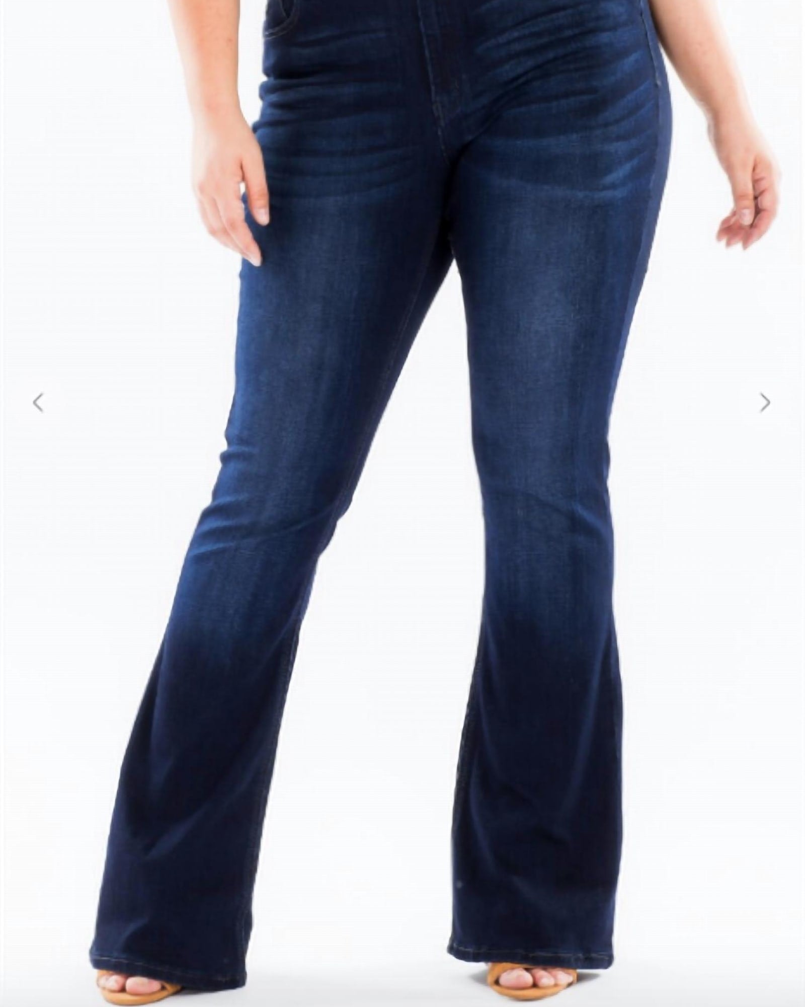 Mid Rise Flare Jeans In Blue | Blue