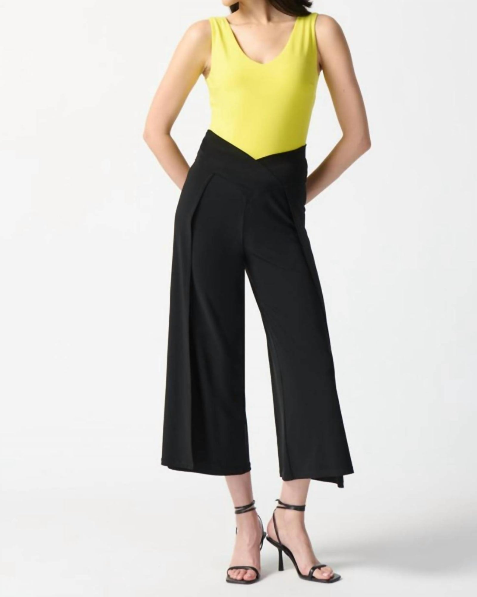 Silky Knit Pull-On Culotte Pants In Black | Black