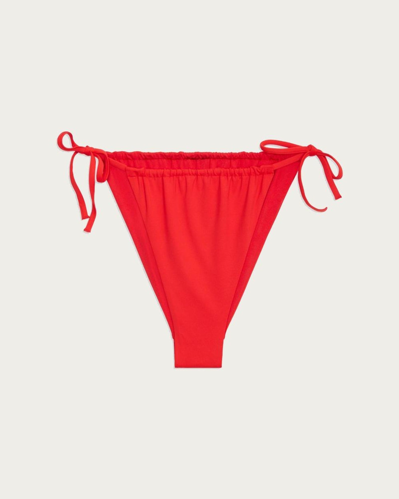 Ruched String Bikini Bottom In Ruby | Ruby