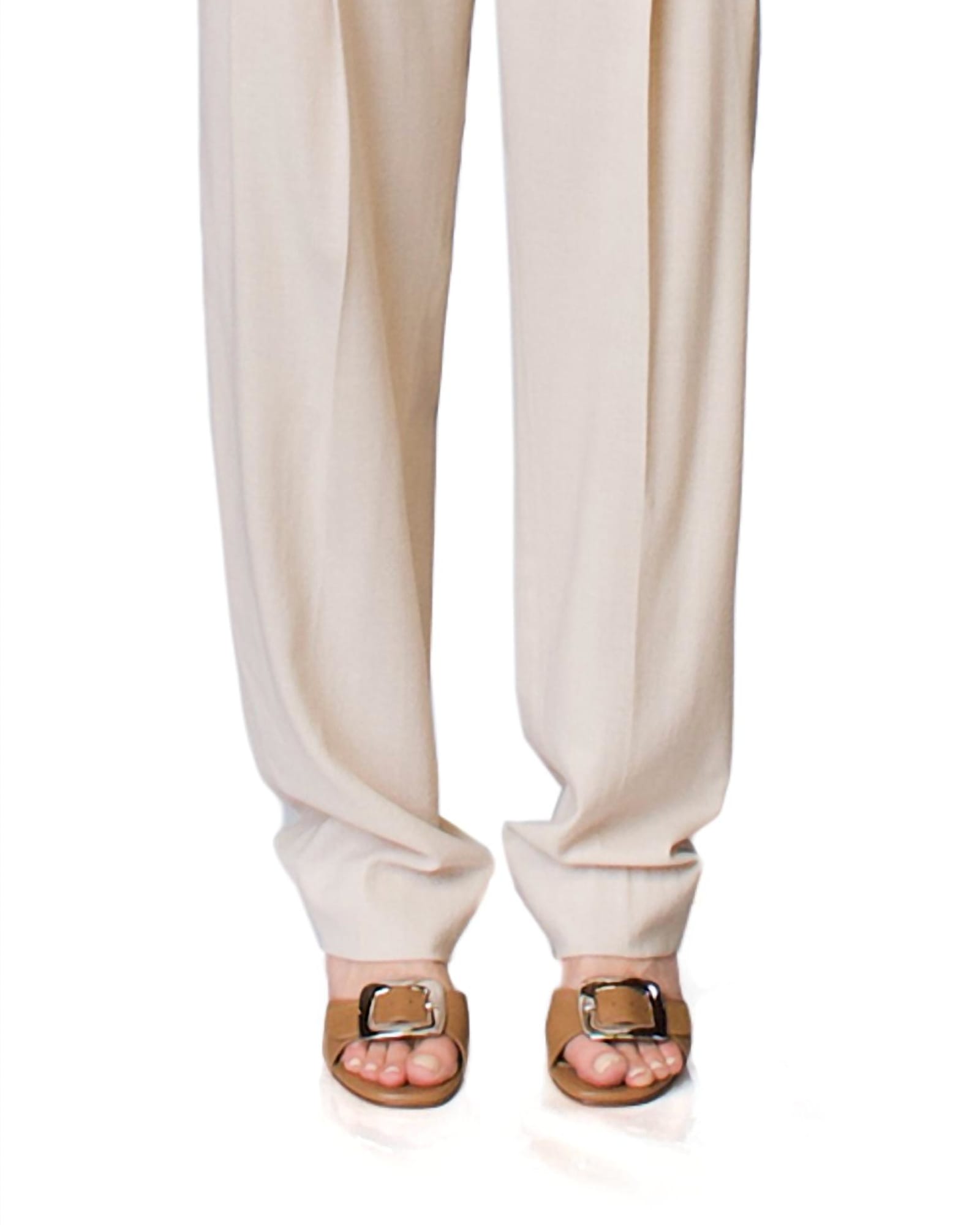 Tapered Trousers In Pale Fawn | Pale Fawn