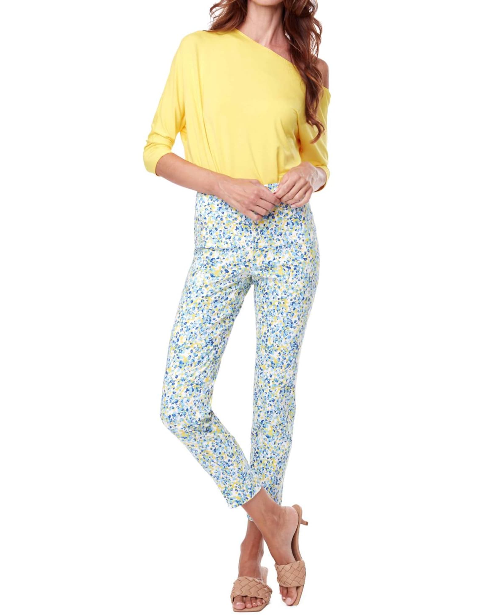 Speckles Print Pant In Blue/Yellow | Blue/Yellow