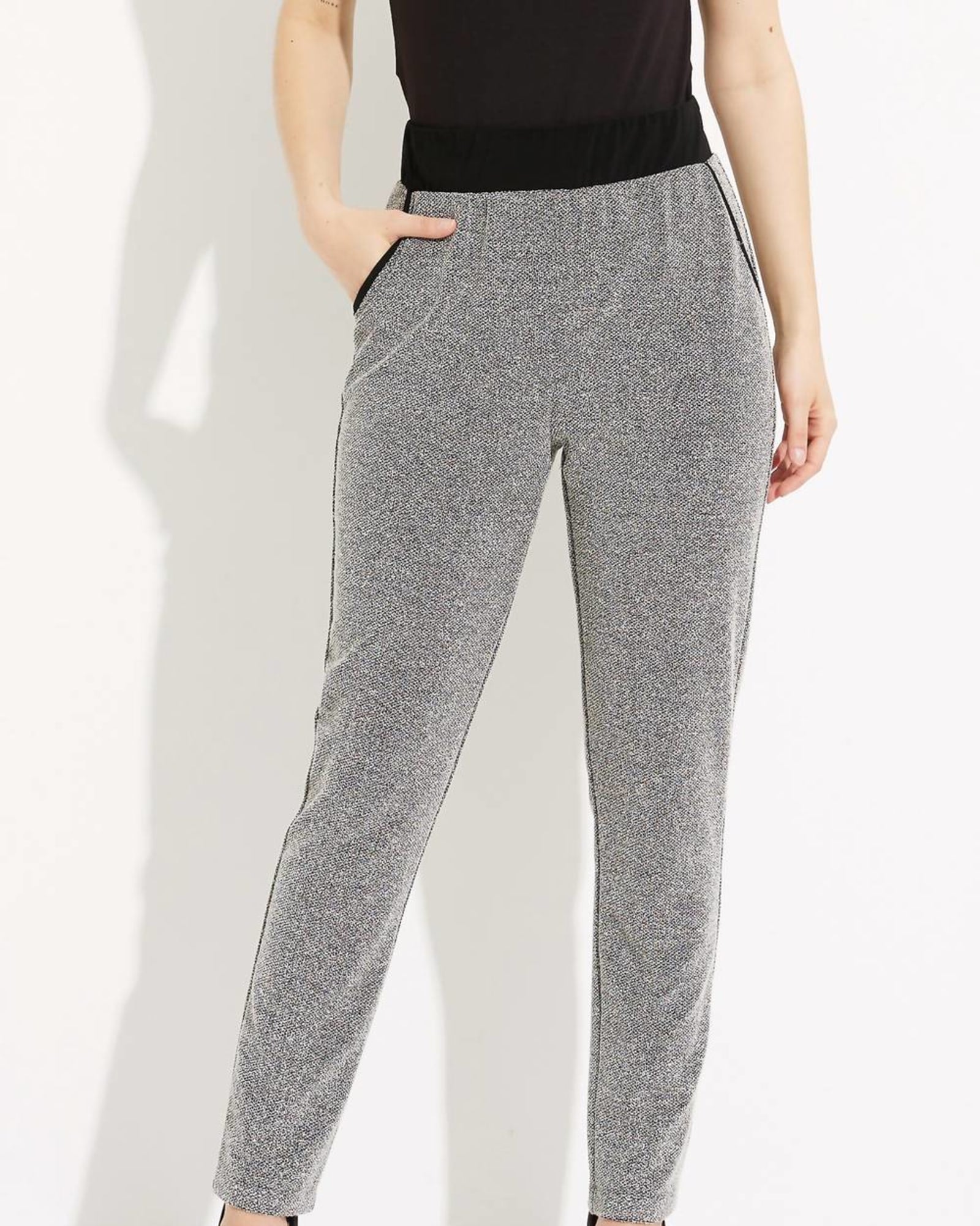 Straight Leg Stretchy Pants In Grey | Grey