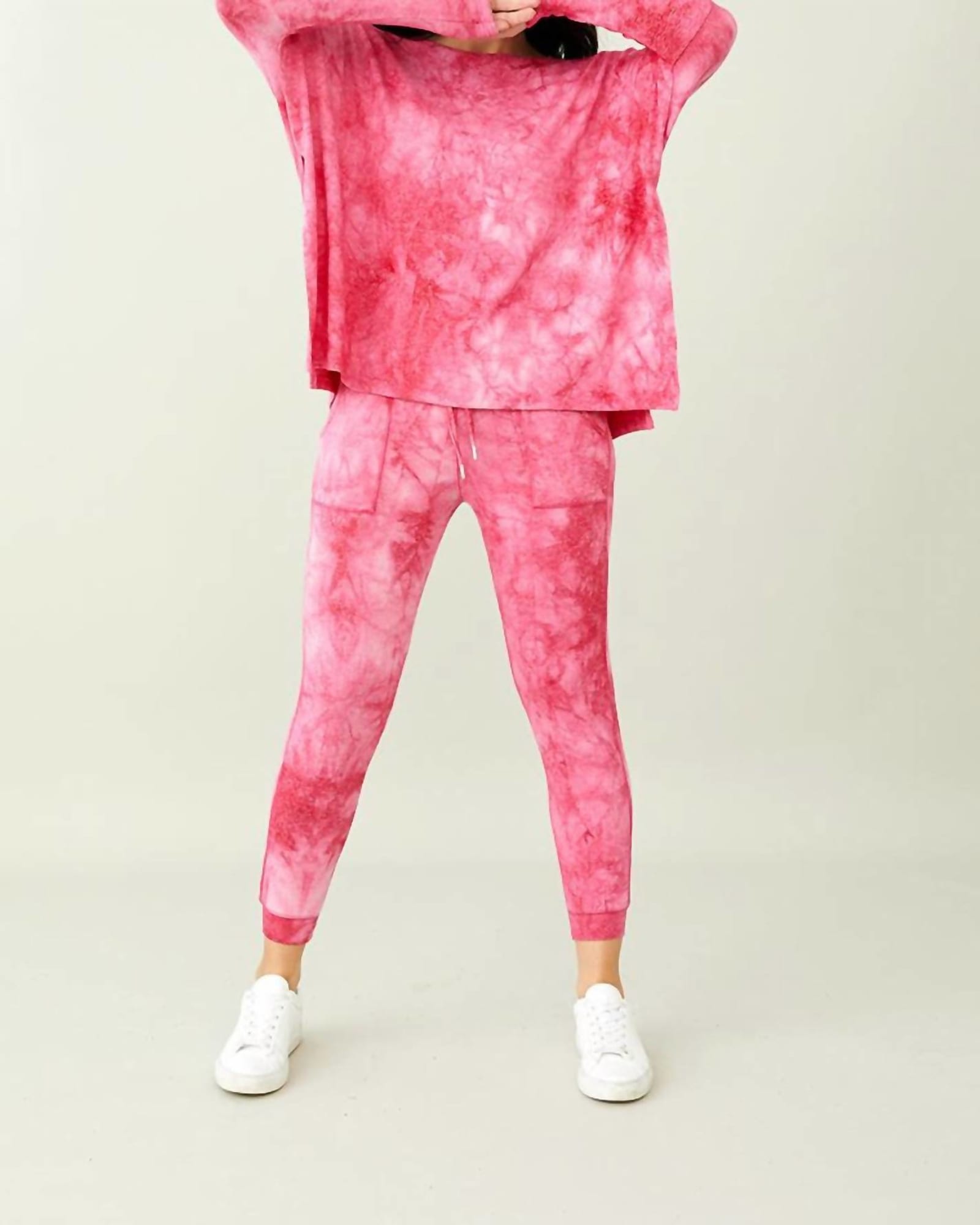 Soft Stretch Tie Dye Jogger In Candy | Candy