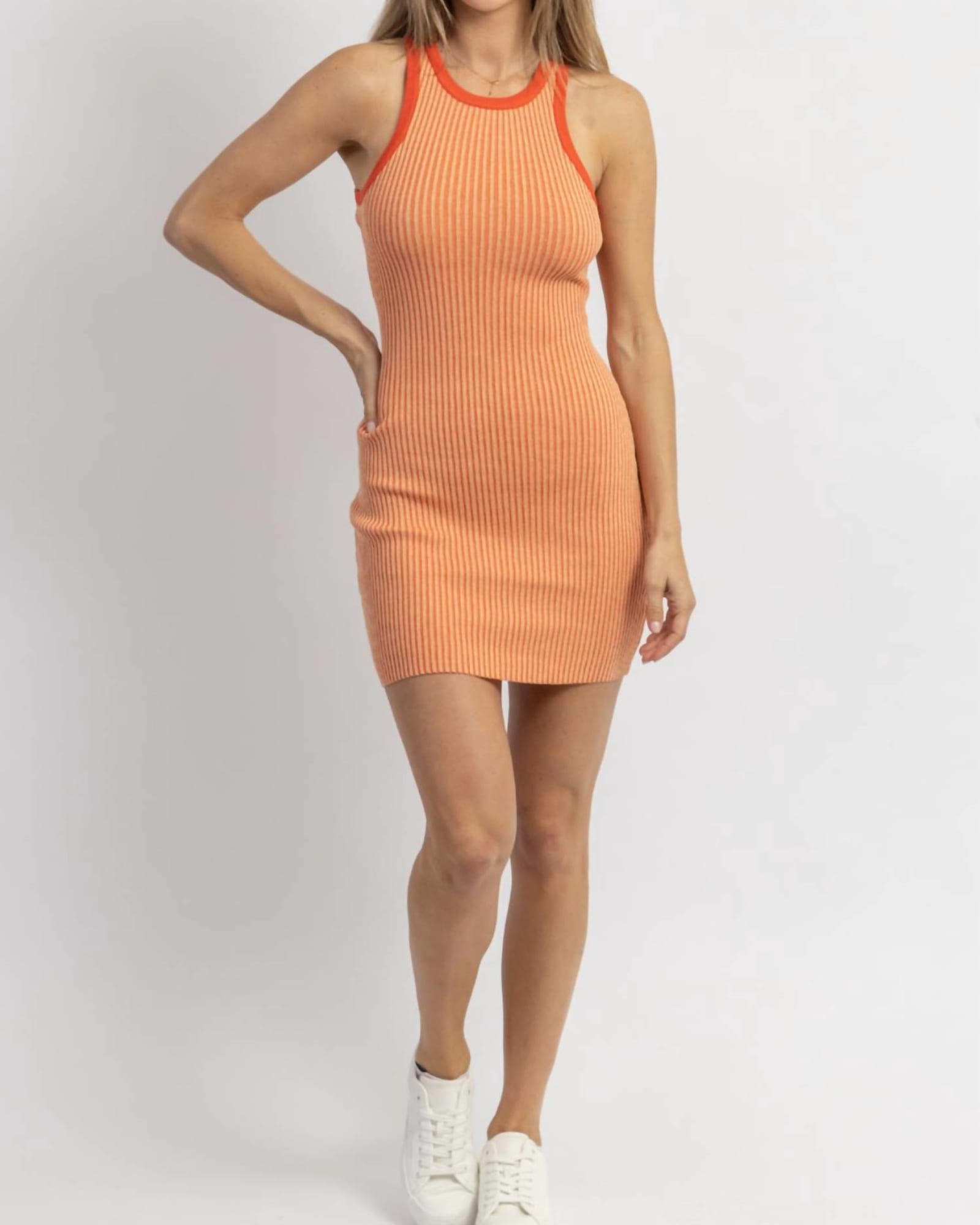 Sunrays Two Tone Mini Dress In Orange | Orange