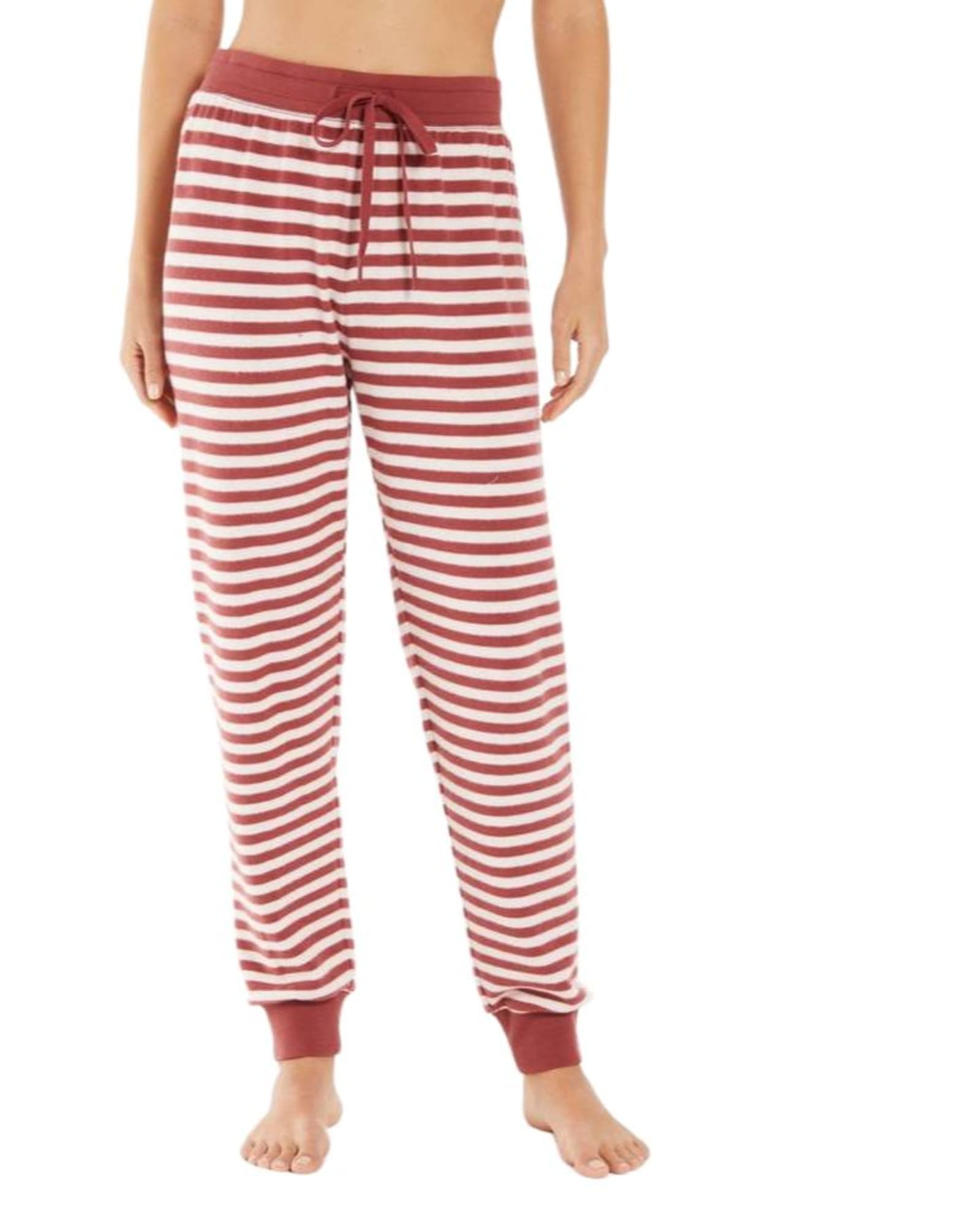 Twilight Stripe Jogger In Red | Red