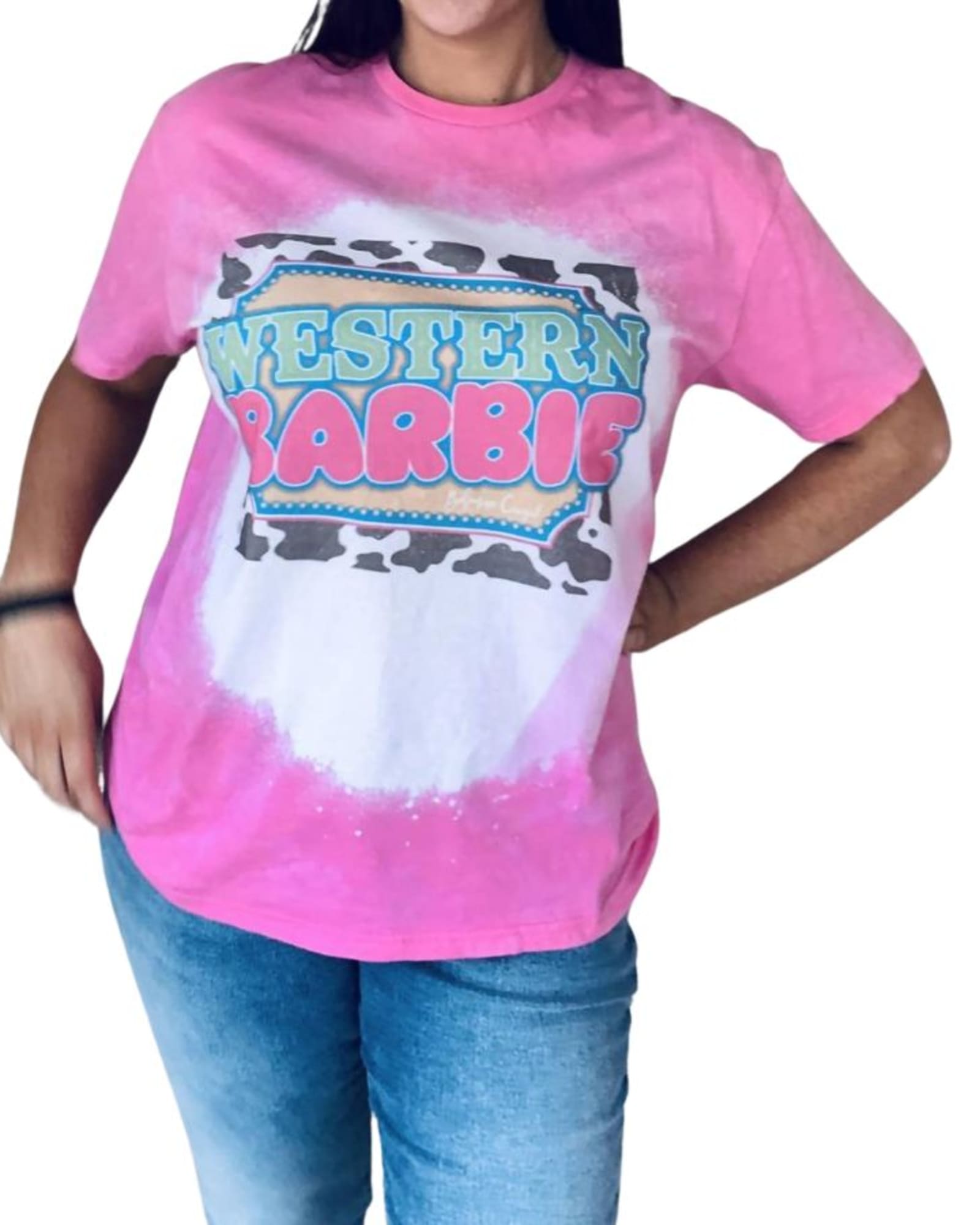Western Barbi Tee Shirt in Hot Pink | Hot Pink