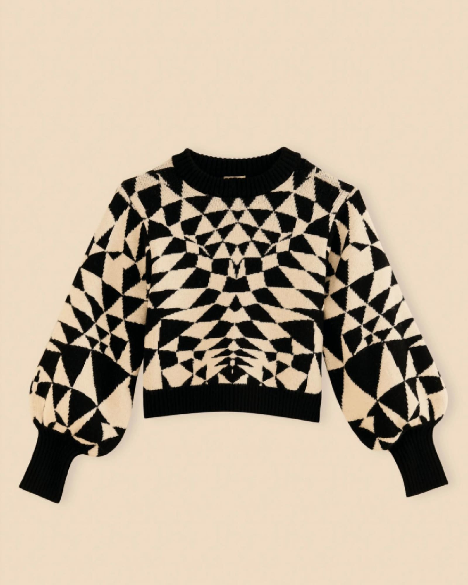 Women's Knit Sweater in Heart Deco Black | Heart Deco Black