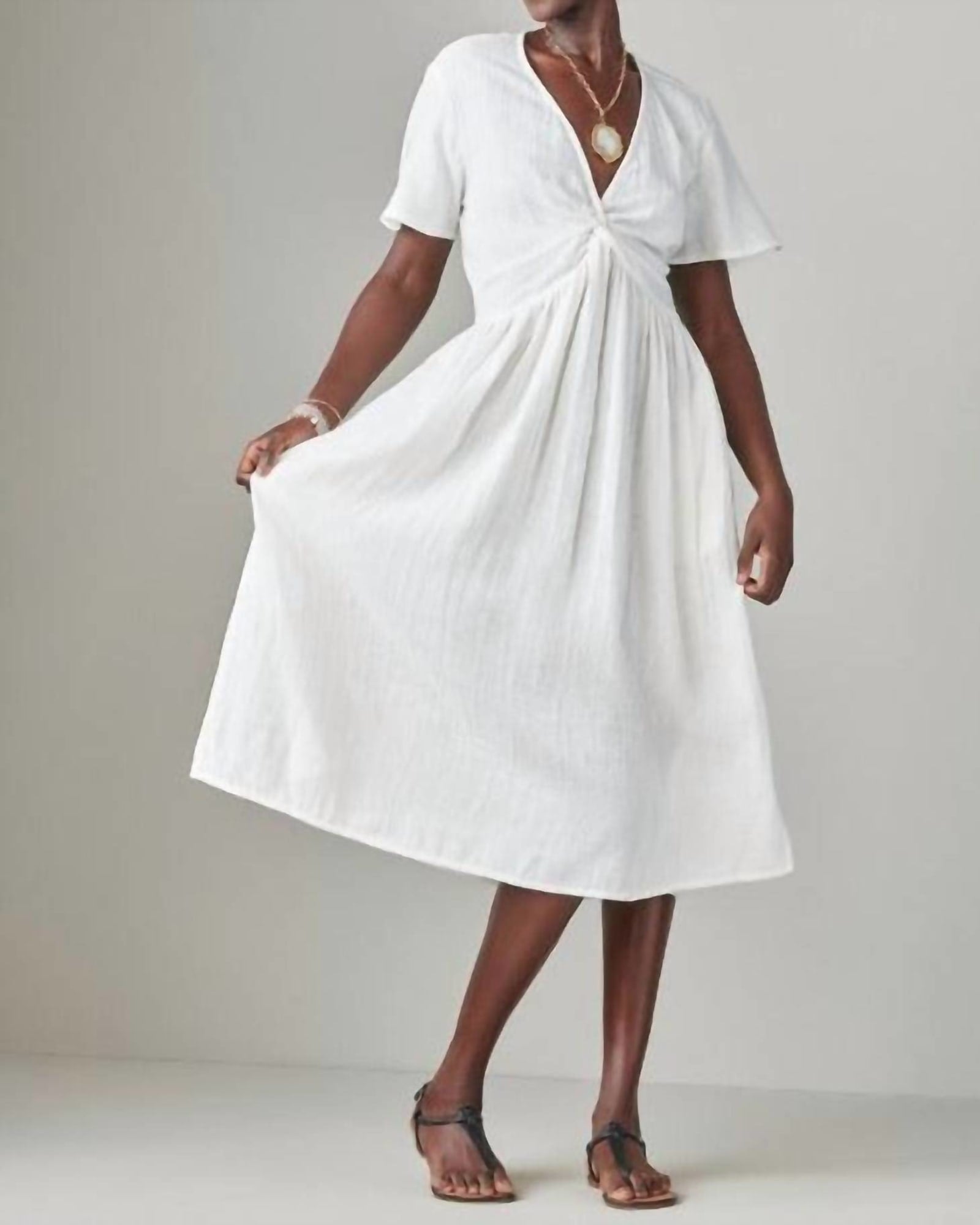 It's Love Gauze Dress in White | White
