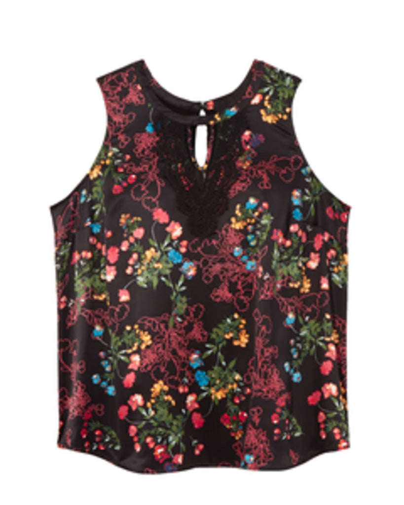 Mackenzie Plus Size Sleeveless Blouse | E197N BLK