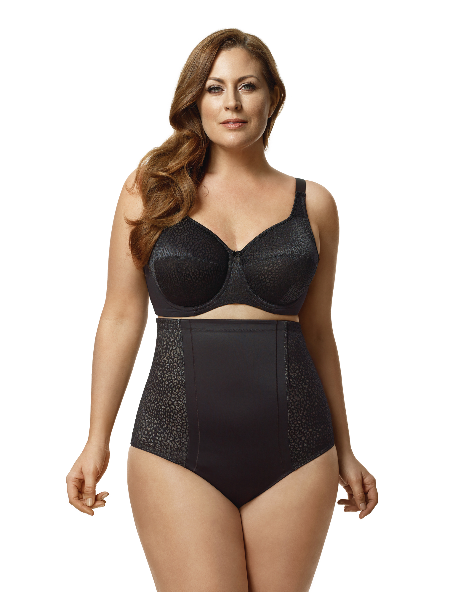 Black lycra, gunmetal and mesh bra top (716) - Larisa London