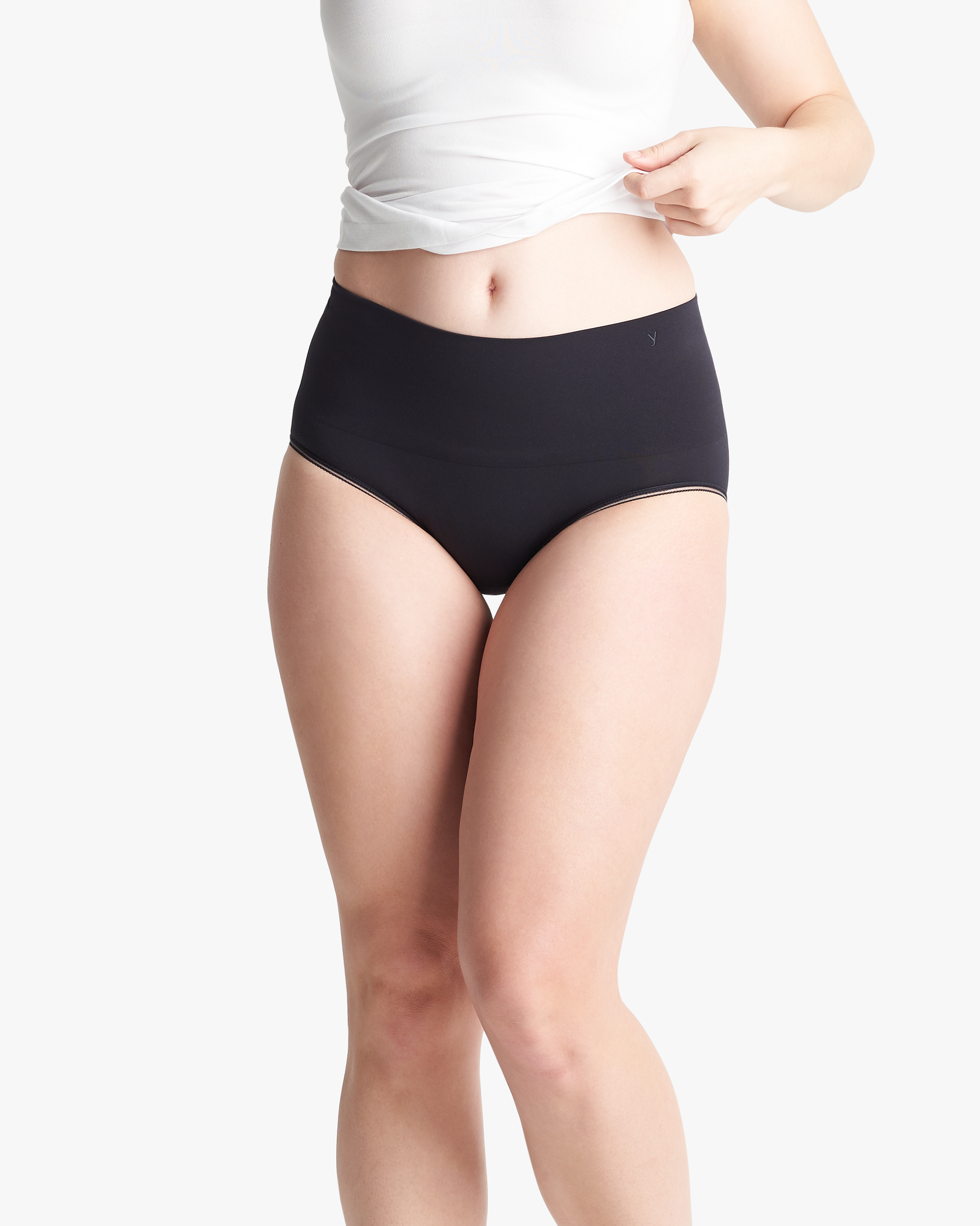 High-Waisted Moderate Coverage Seamless Shaper Brief