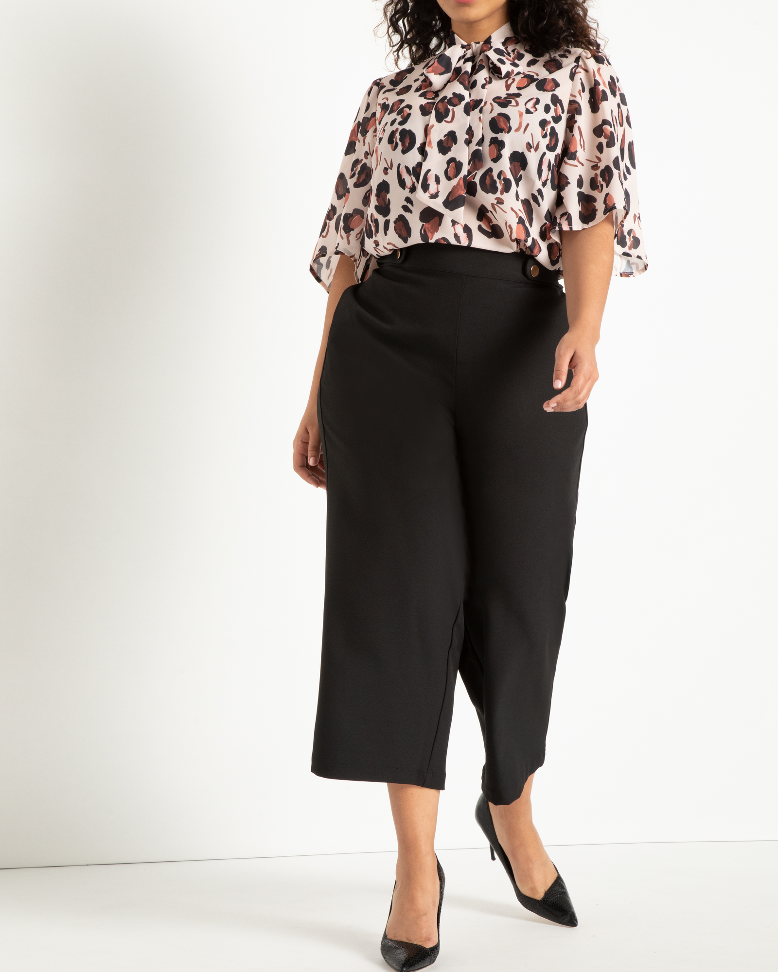 Zoey Bow Blouse With Flutter Sleeve | Panthera