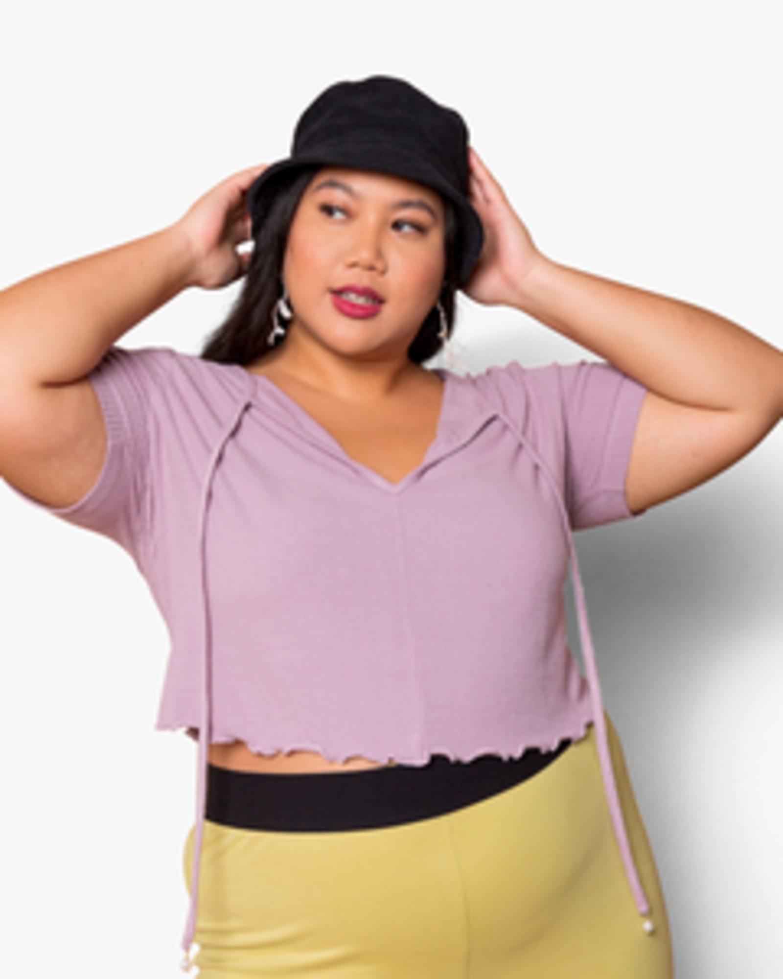 Plus Size Tie Neck Prairie Top