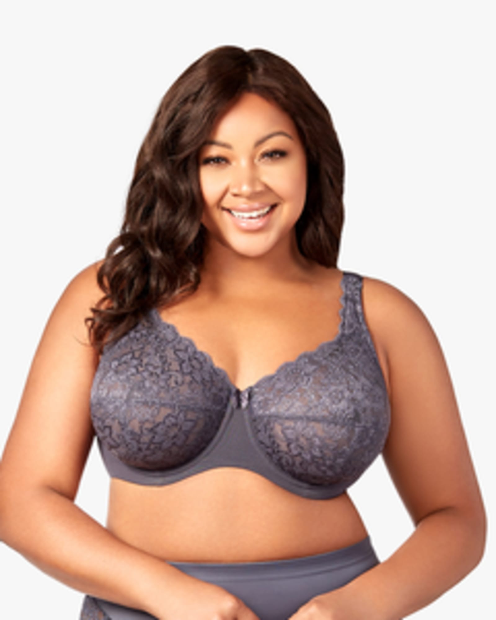 Wide Strap Bra Plus Size Full Coverage Underwire Support Panels 34