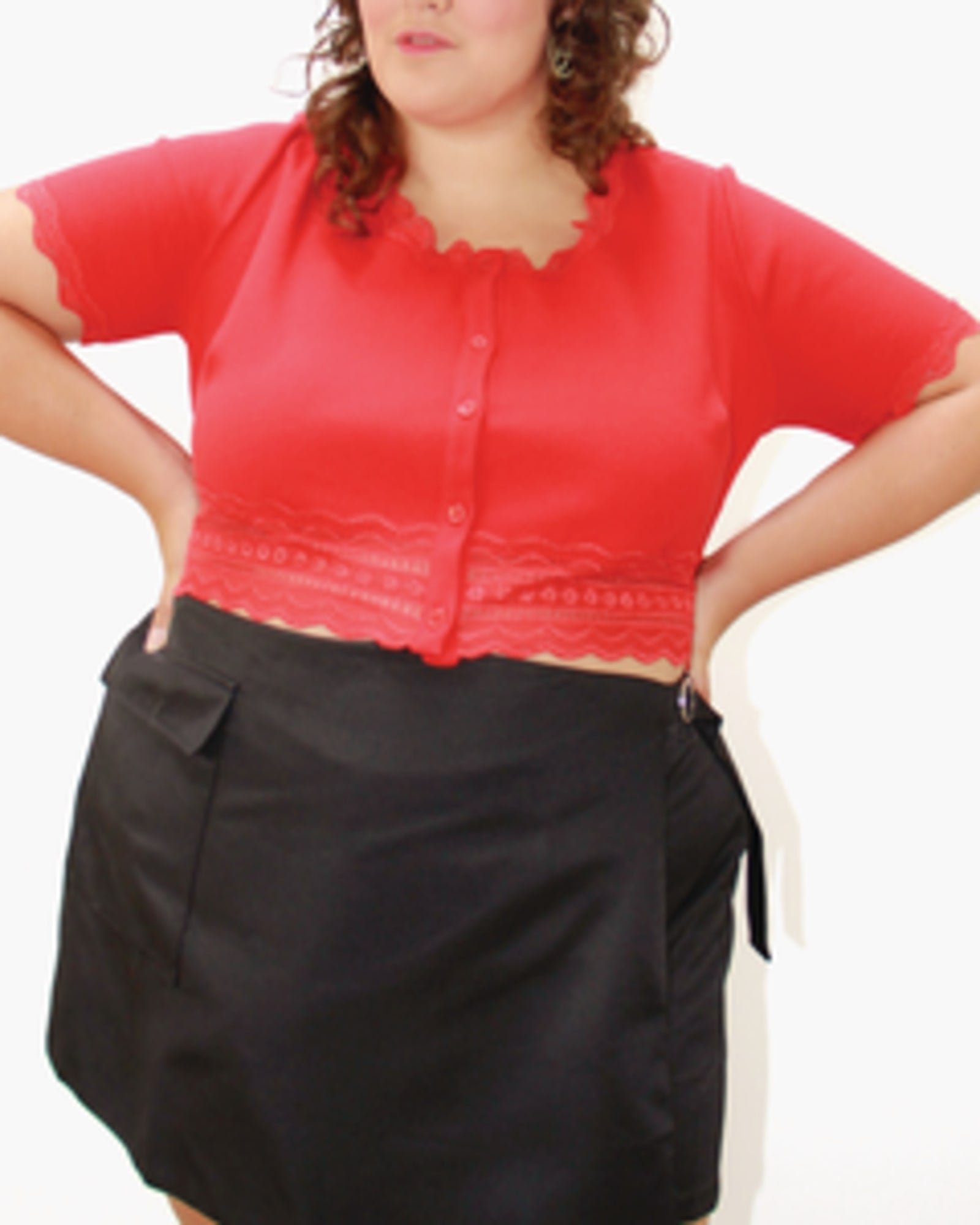 Plus Size Eyelet Top