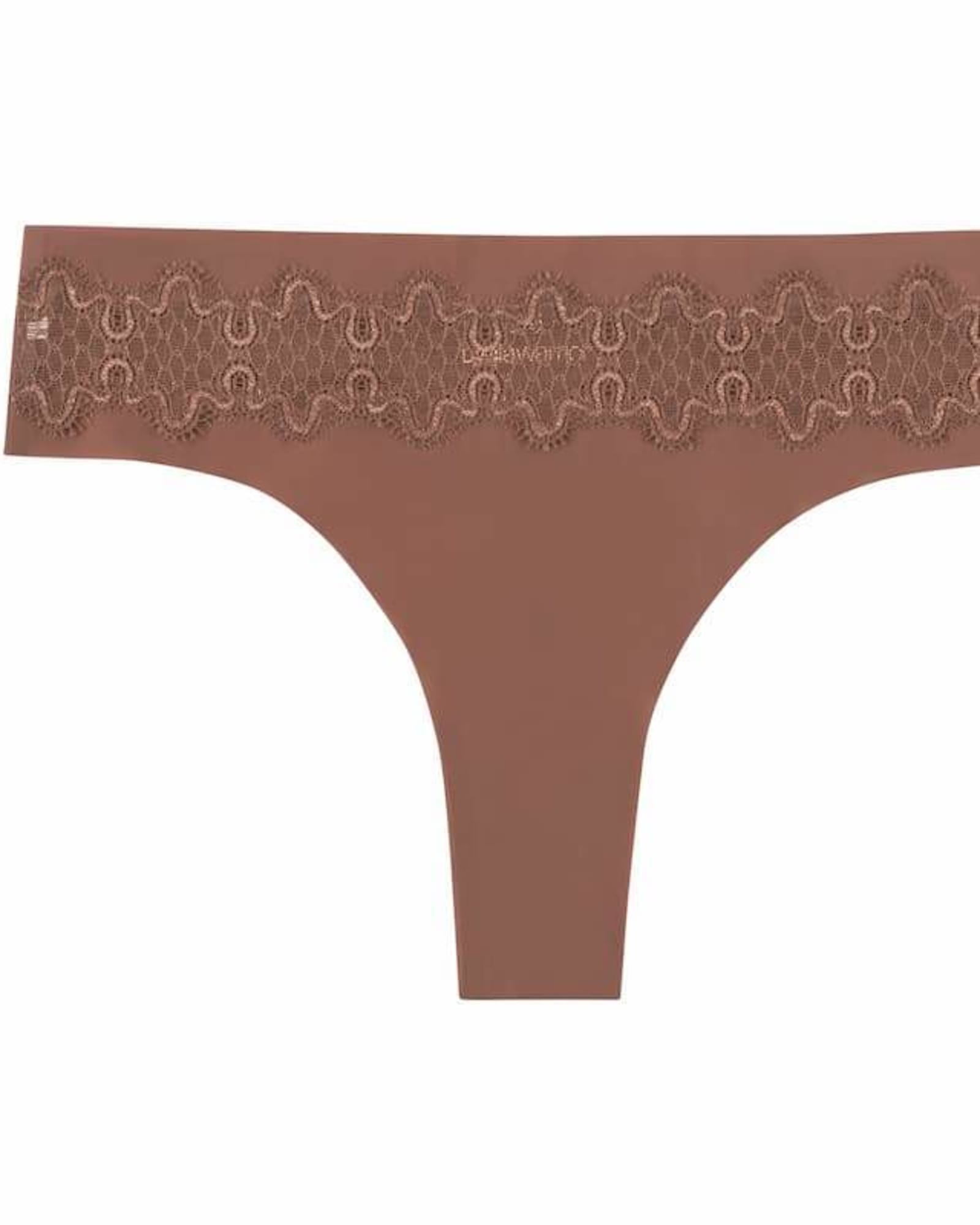 VIP Thong with Lace Detail | Toffee with Toffee Lace