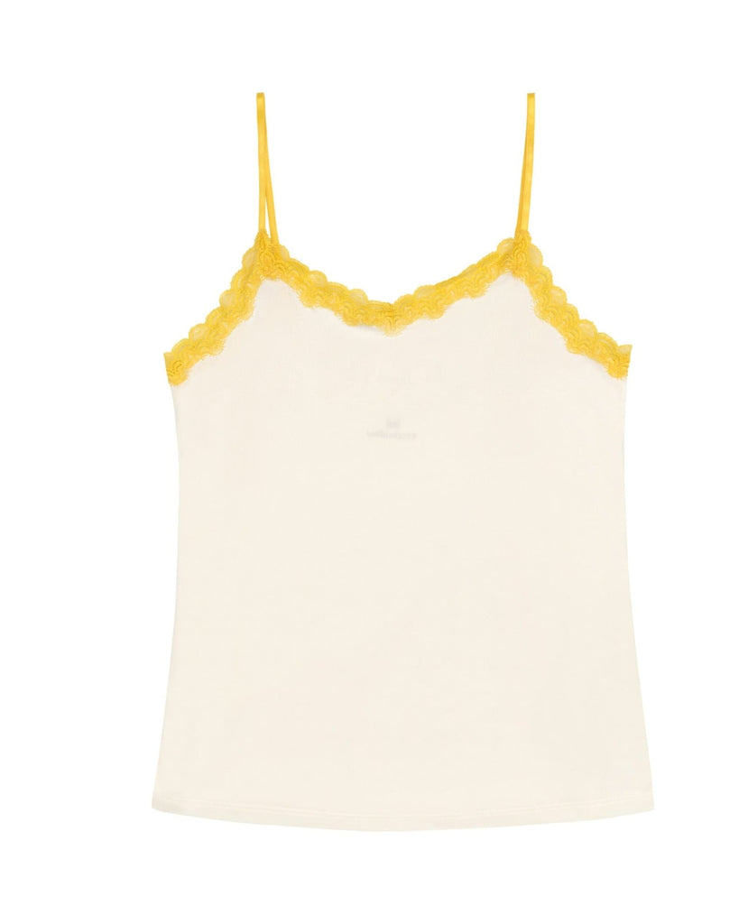 Soft Silk Plus Size Camisole | Winter White with Solar Power