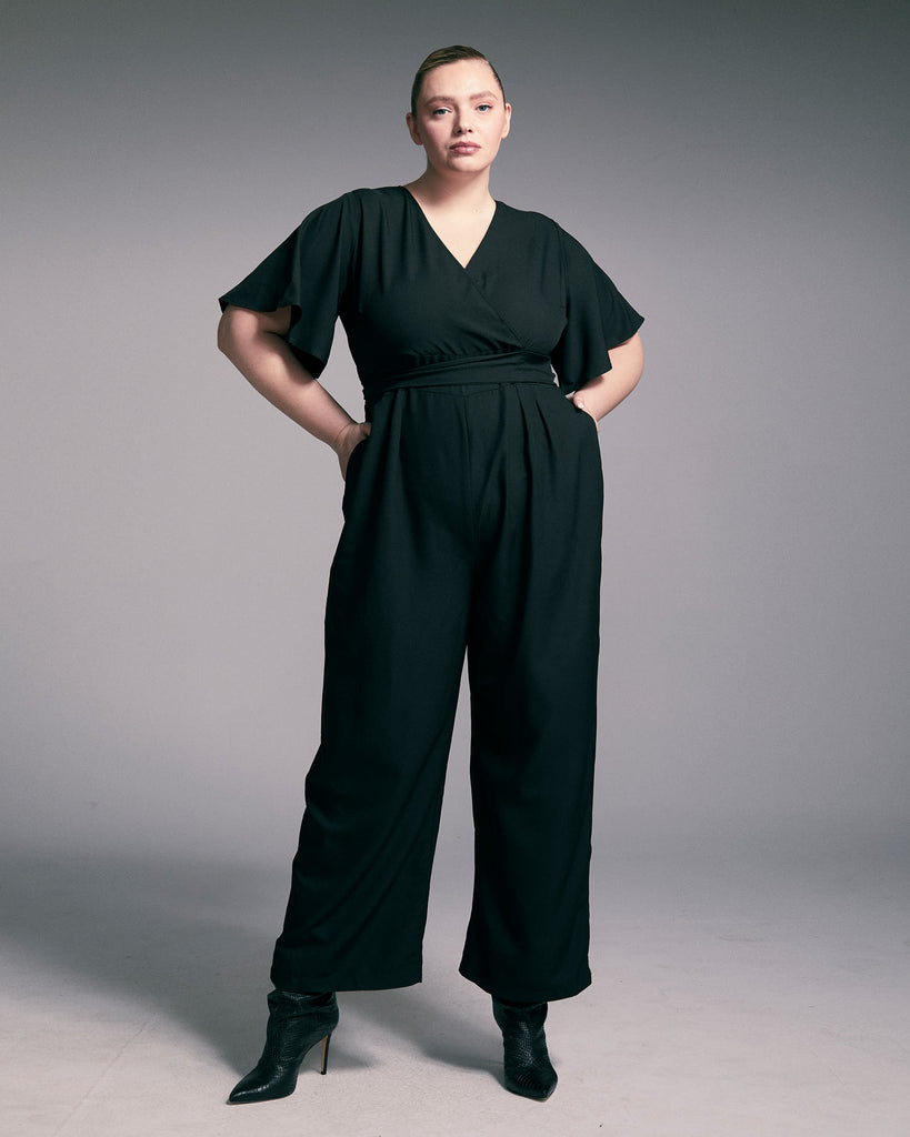 Charisma Plus Size Crepe Jumpsuit | BLACK NOIR