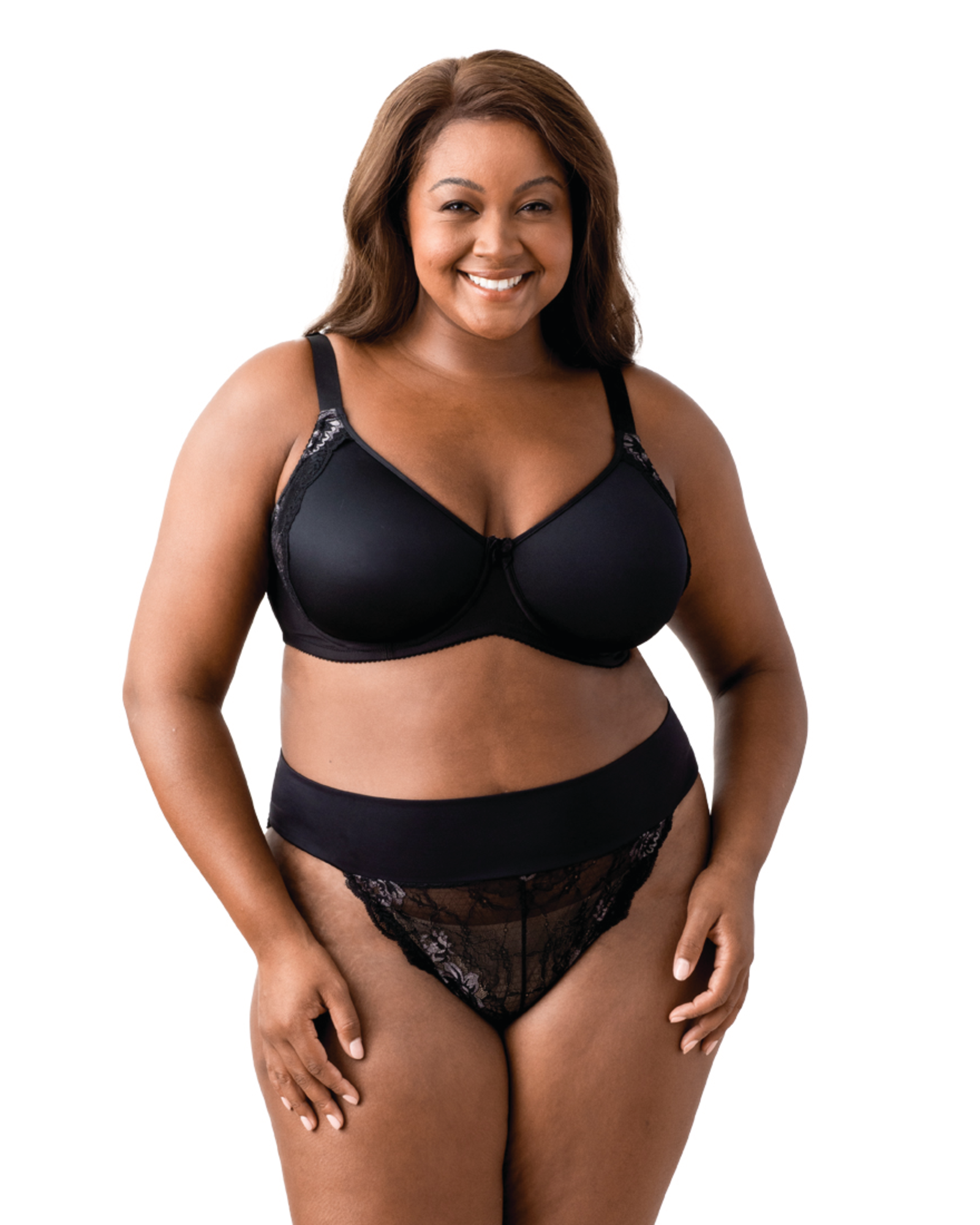 ZYLDDP Women's Bra Full Coverage Floral Lace Plus Size Underwired Bra， A  Daily Bra for All Seasons (Color : Black, Size : 34H)