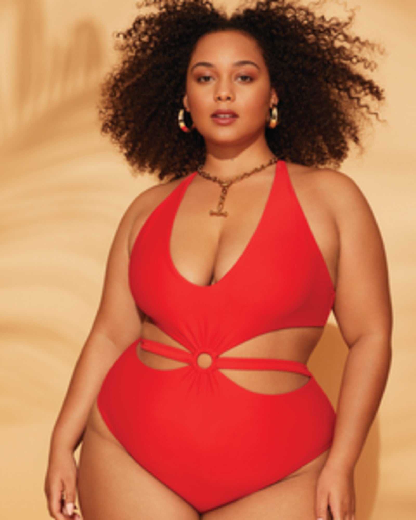 Jacey Cutout One-Piece | Red