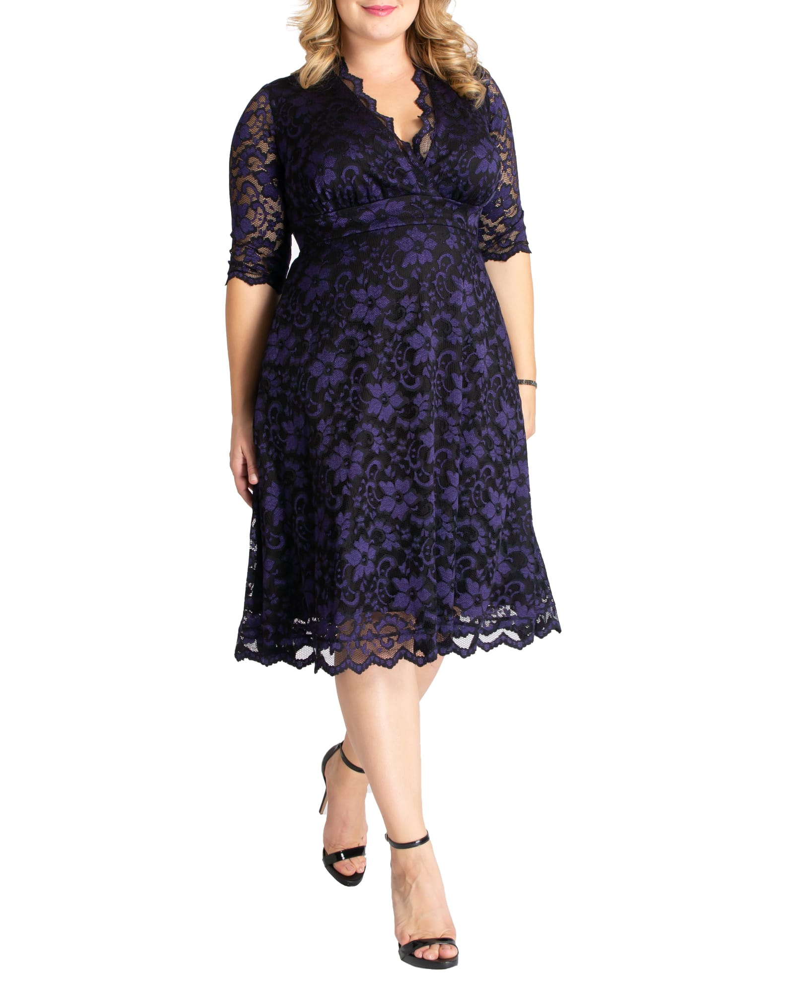 Violet Sleeveless Dress For Curvy Women