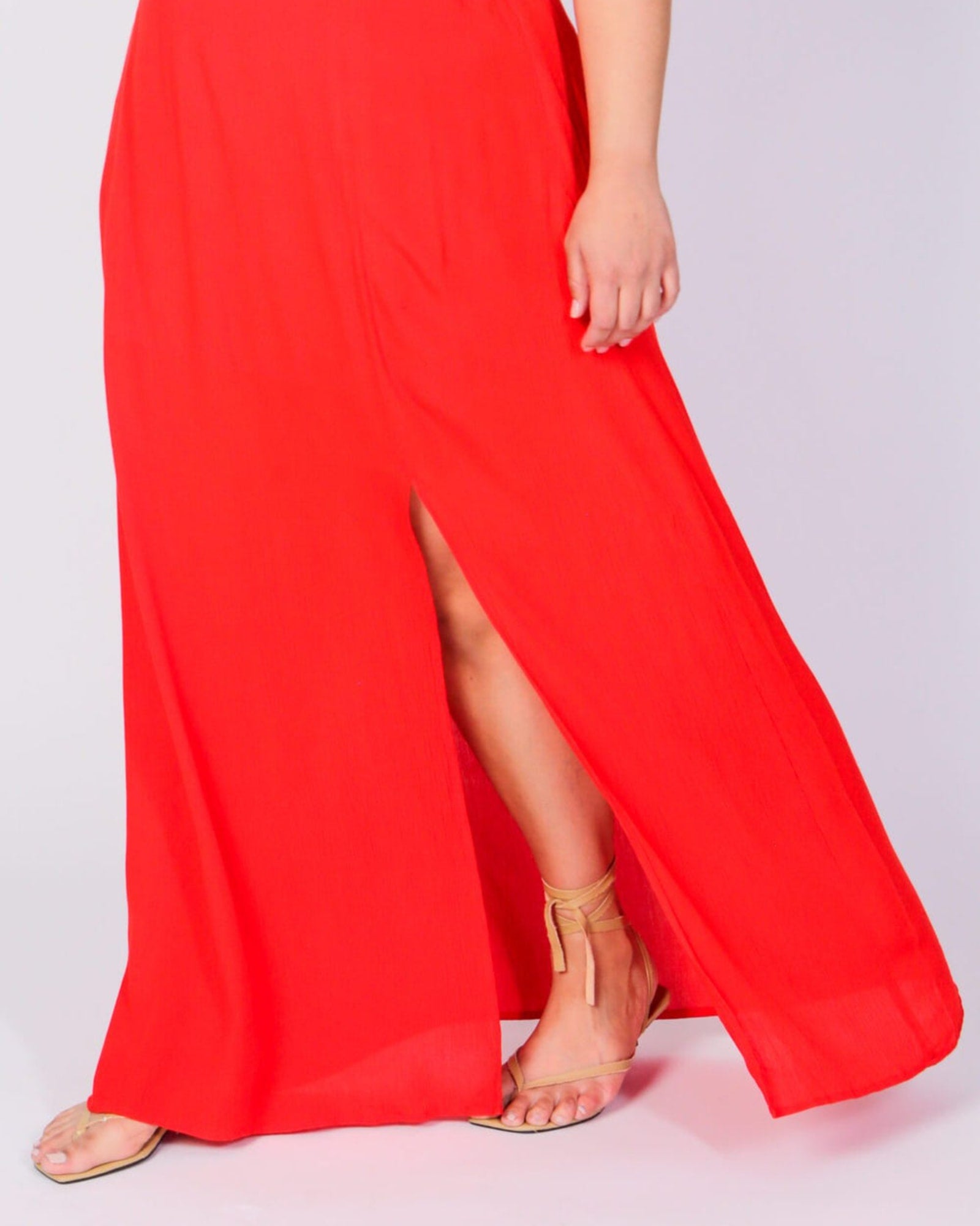 Angela Maxi Skirt | Fiery Red