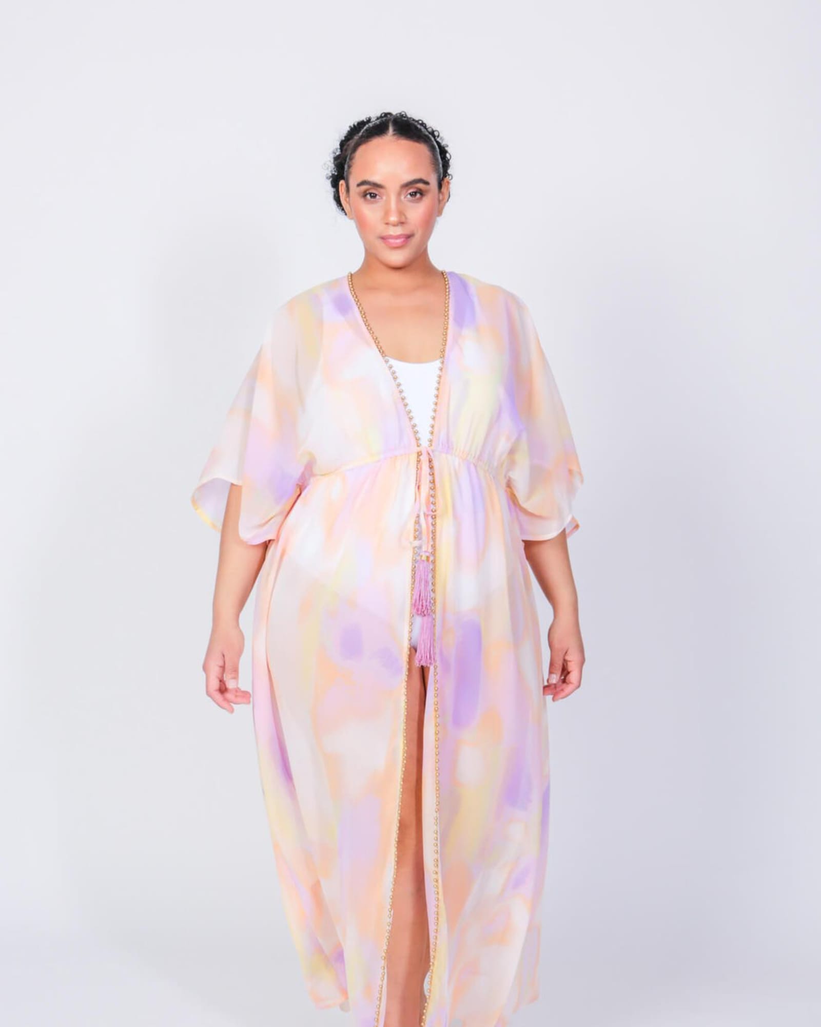 Taffy Maxi Duster | Cotton Candy Print