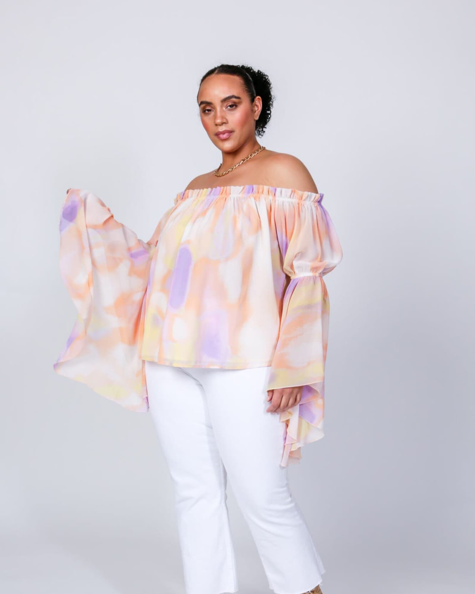 Brittney Off The Shoulder Top | Cotton Candy