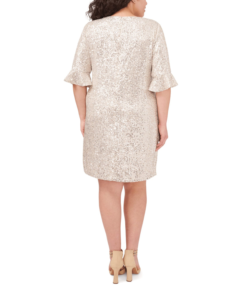 Valeria Plus Size Sequin Dress | 246-CHAMPAGNE