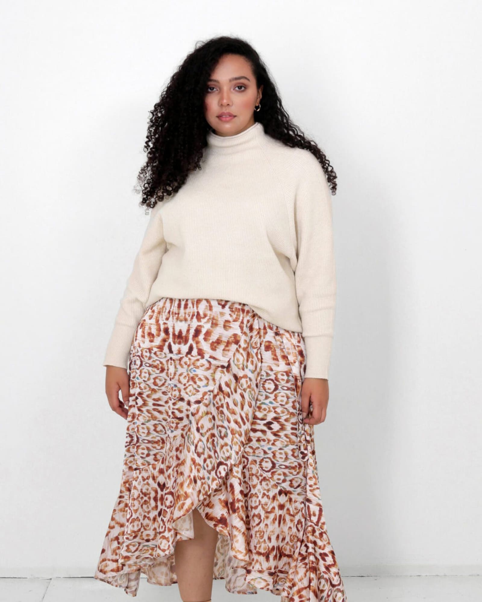 Juliette Wrap Skirt | Snow Leopard